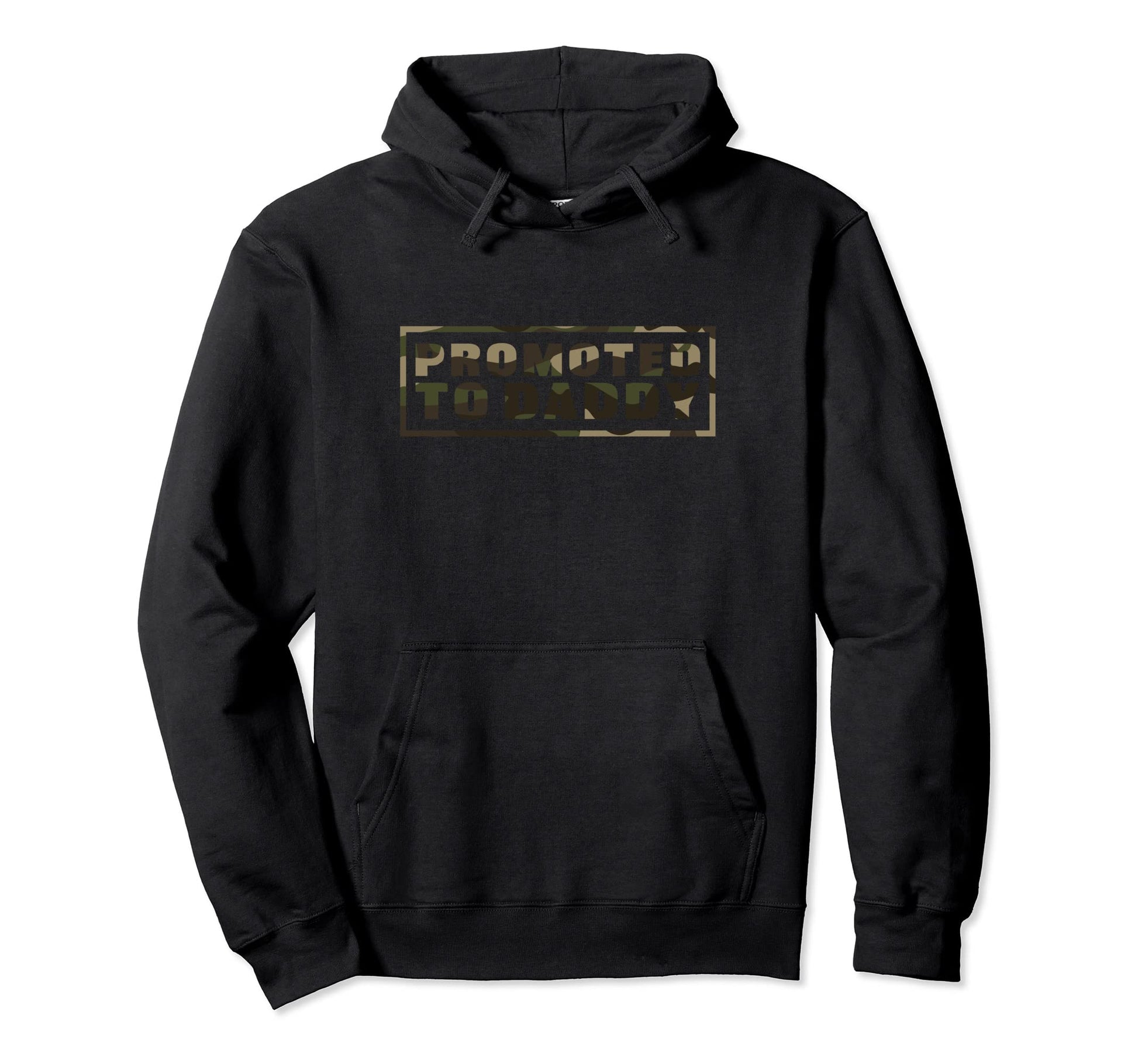 Promoted To Daddy Camo Camouflage Dad Hoodie - Graphic Print for Adults - T-Shirt, Sweatshirt, Hoodie