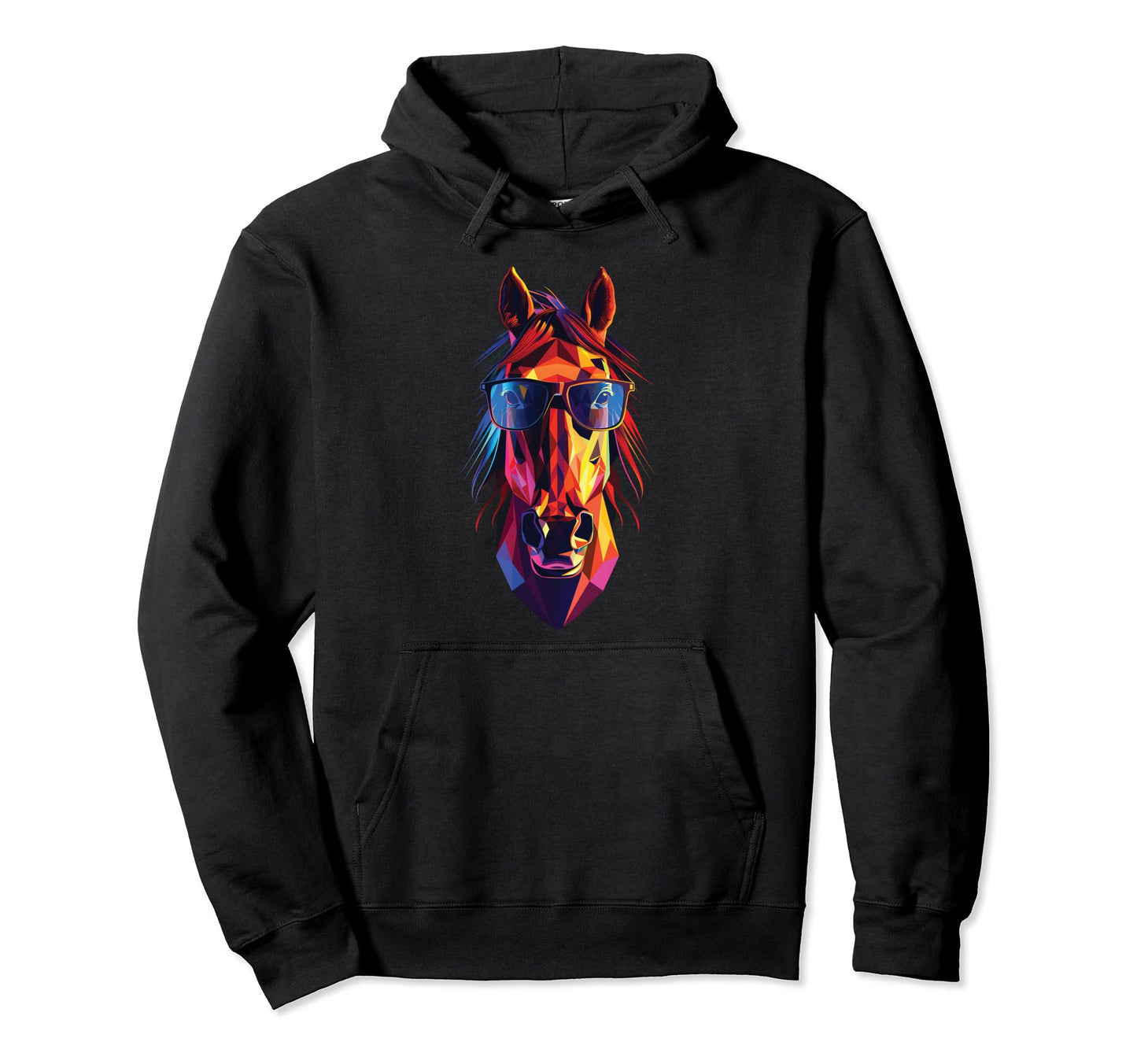 Horse Dad Mom Sunglasses Mongolian Horse Hoodie - Trendy Graphic Men Women - T-Shirt, Sweatshirt, Hoodie