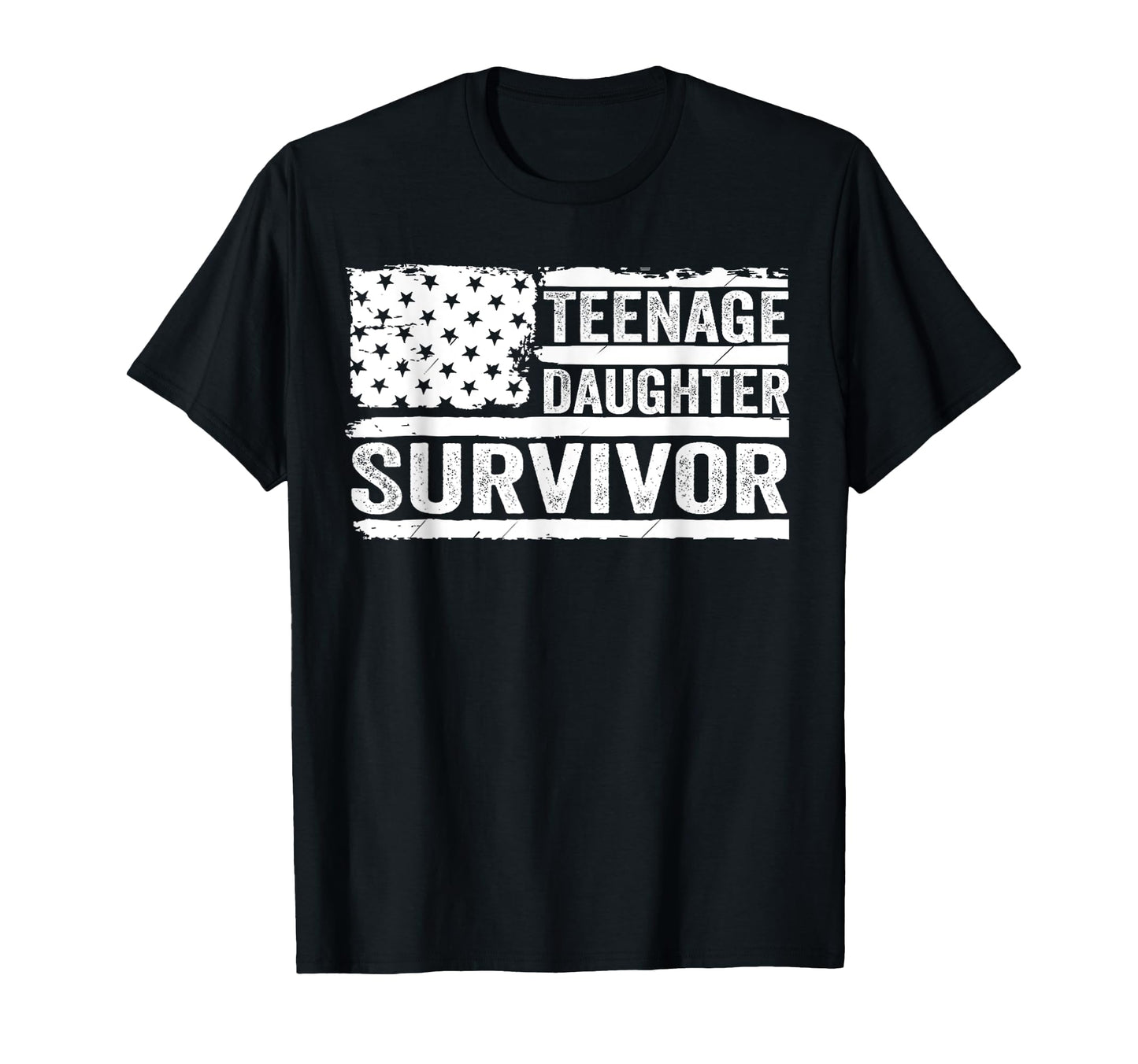 Teenage Daughter Survivor American Flag T-Shirt - Graphic Print Men Women - T-Shirt, Sweatshirt, Hoodie