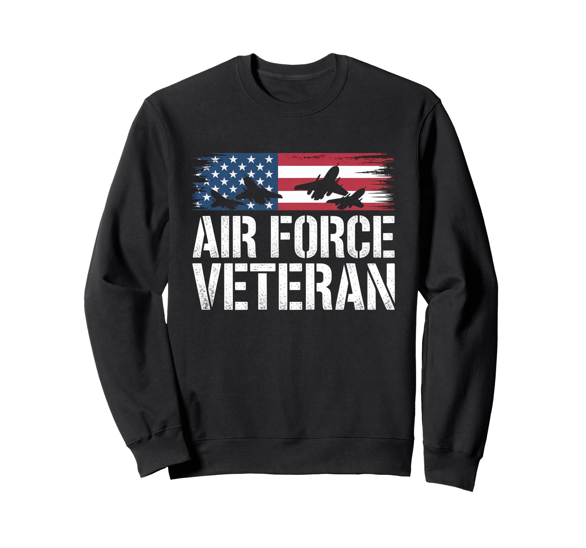 Air Force Veteran Us American Flag Sweatshirt - Aesthetic Graphic Unisex - T-Shirt, Sweatshirt, Hoodie