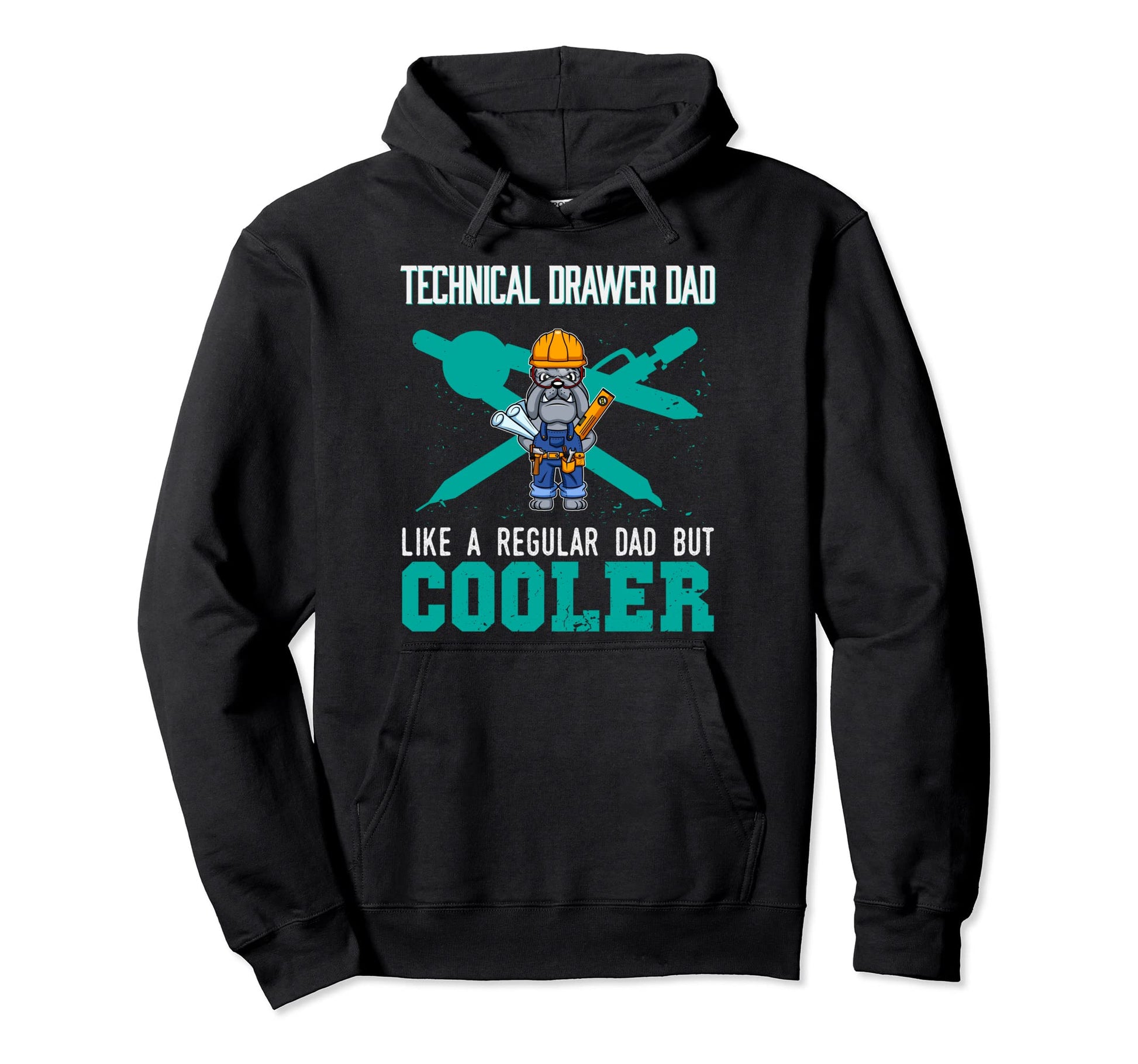 Technical Drawer Dad Like Regular Dad Hoodie - Streetwear Style Men Women - T-Shirt, Sweatshirt, Hoodie