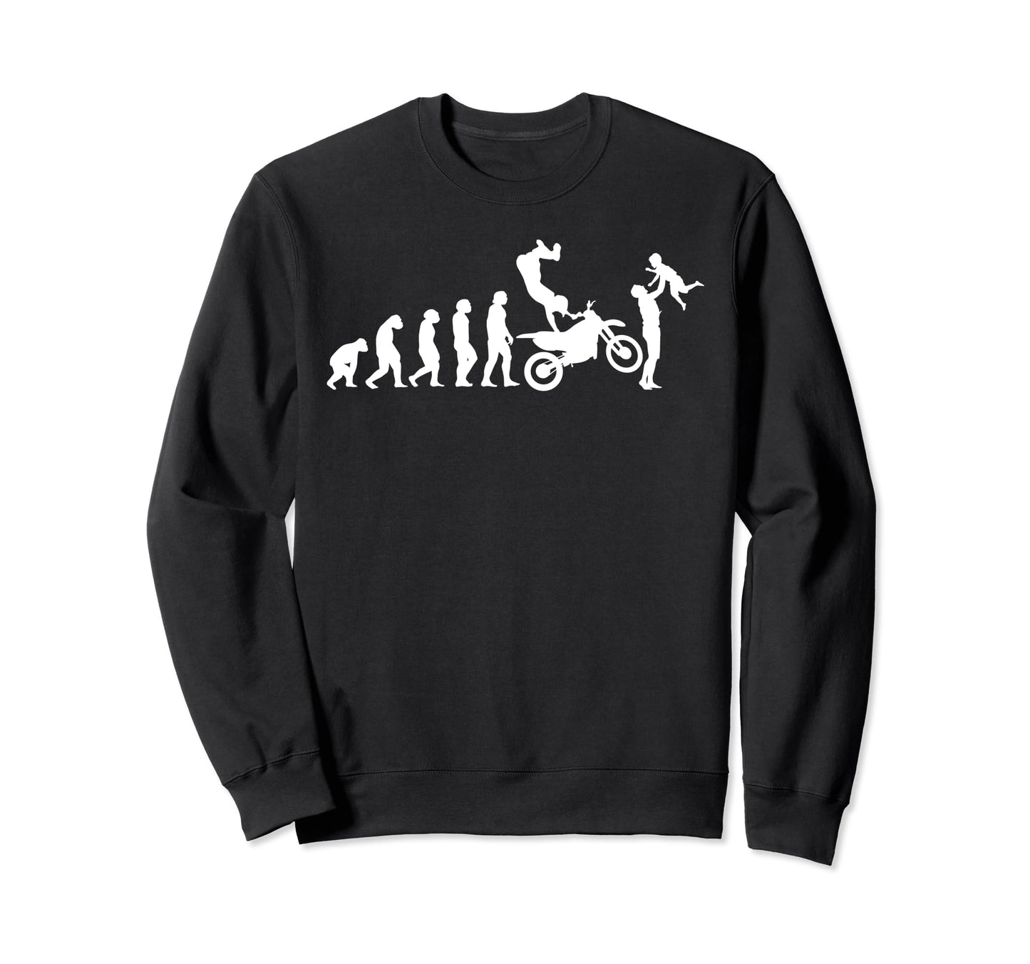 Biker Evolution Dad Sweatshirt - Casual Everyday Wear for Adults - T-Shirt, Sweatshirt, Hoodie