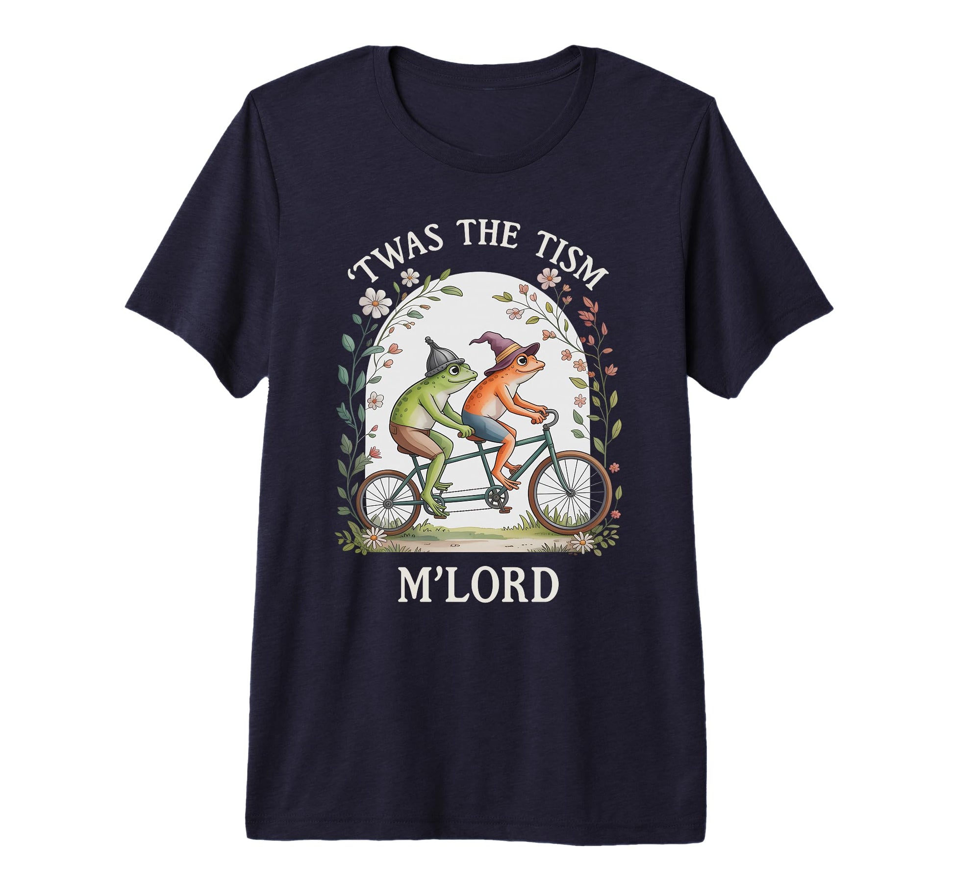 Groovy Bicycle Frog Tandem T-Shirt - Fun Novelty Design Men Women - T-Shirt, Sweatshirt, Hoodie