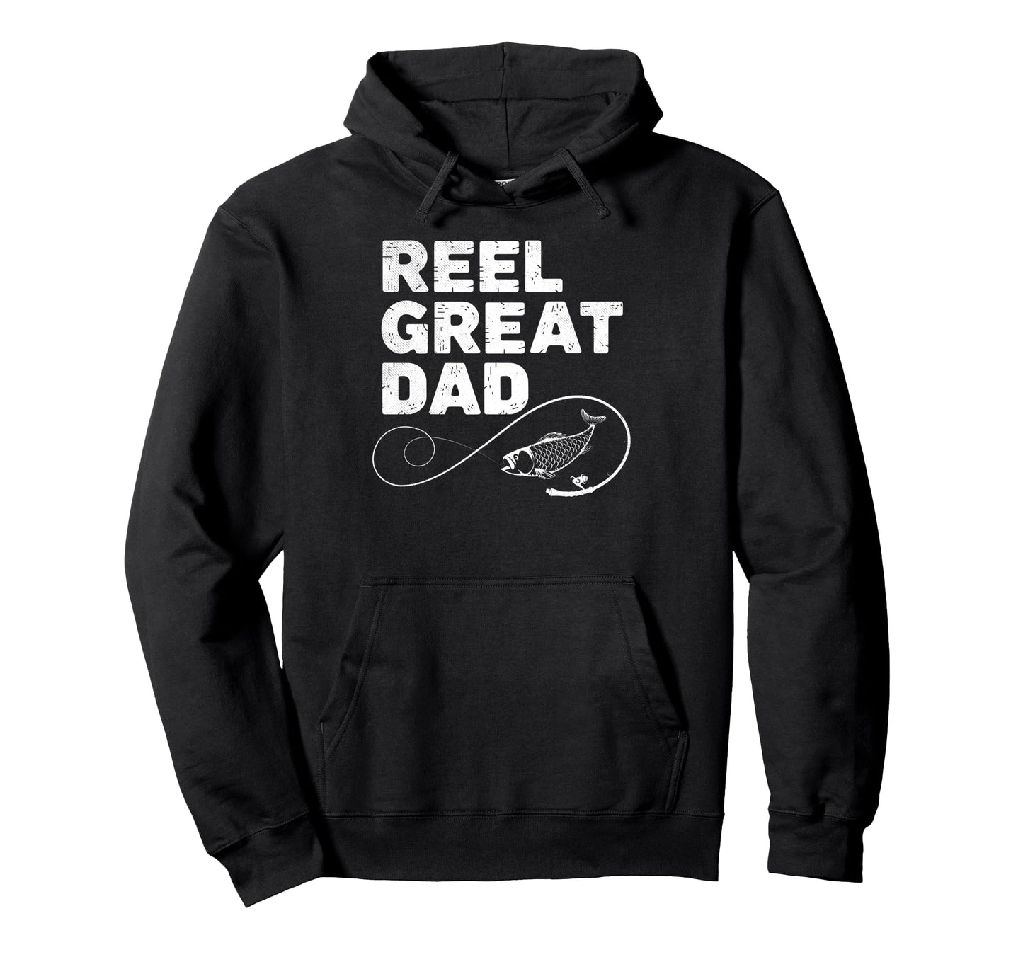 Reel Great Dad Fisherman Grandpa Bass Hoodie - Trendy Graphic for Adults - T-Shirt, Sweatshirt, Hoodie