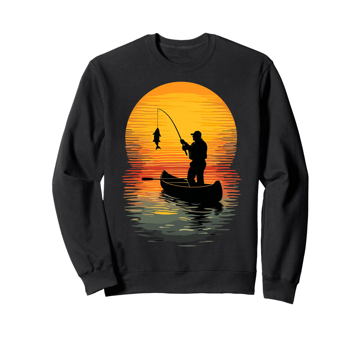Fisherman Angler Bass Fishing Sweatshirt - Novelty Apparel Men Women - T-Shirt, Sweatshirt, Hoodie