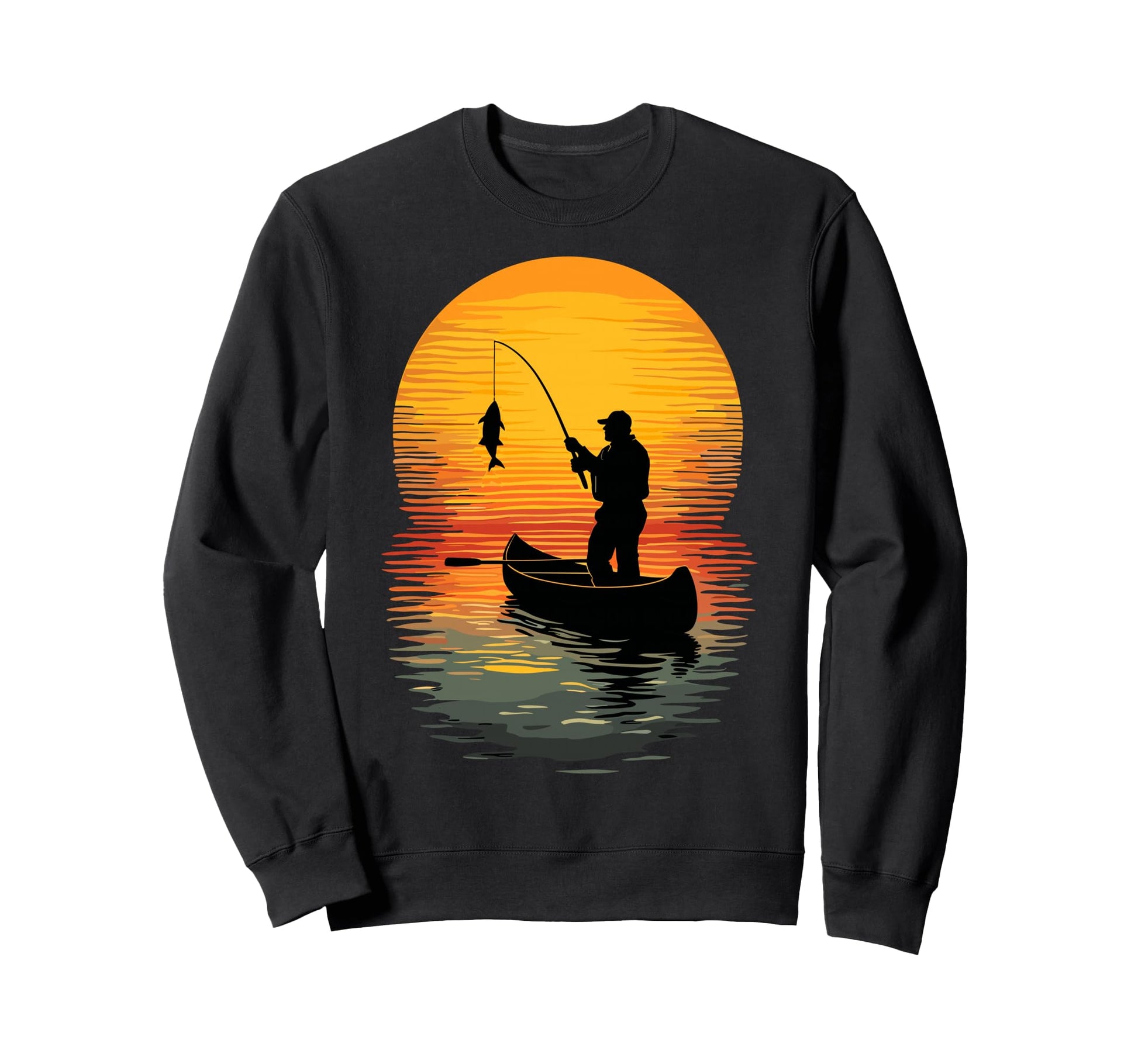 Fisherman Angler Bass Fishing Sweatshirt - Novelty Apparel Men Women - T-Shirt, Sweatshirt, Hoodie