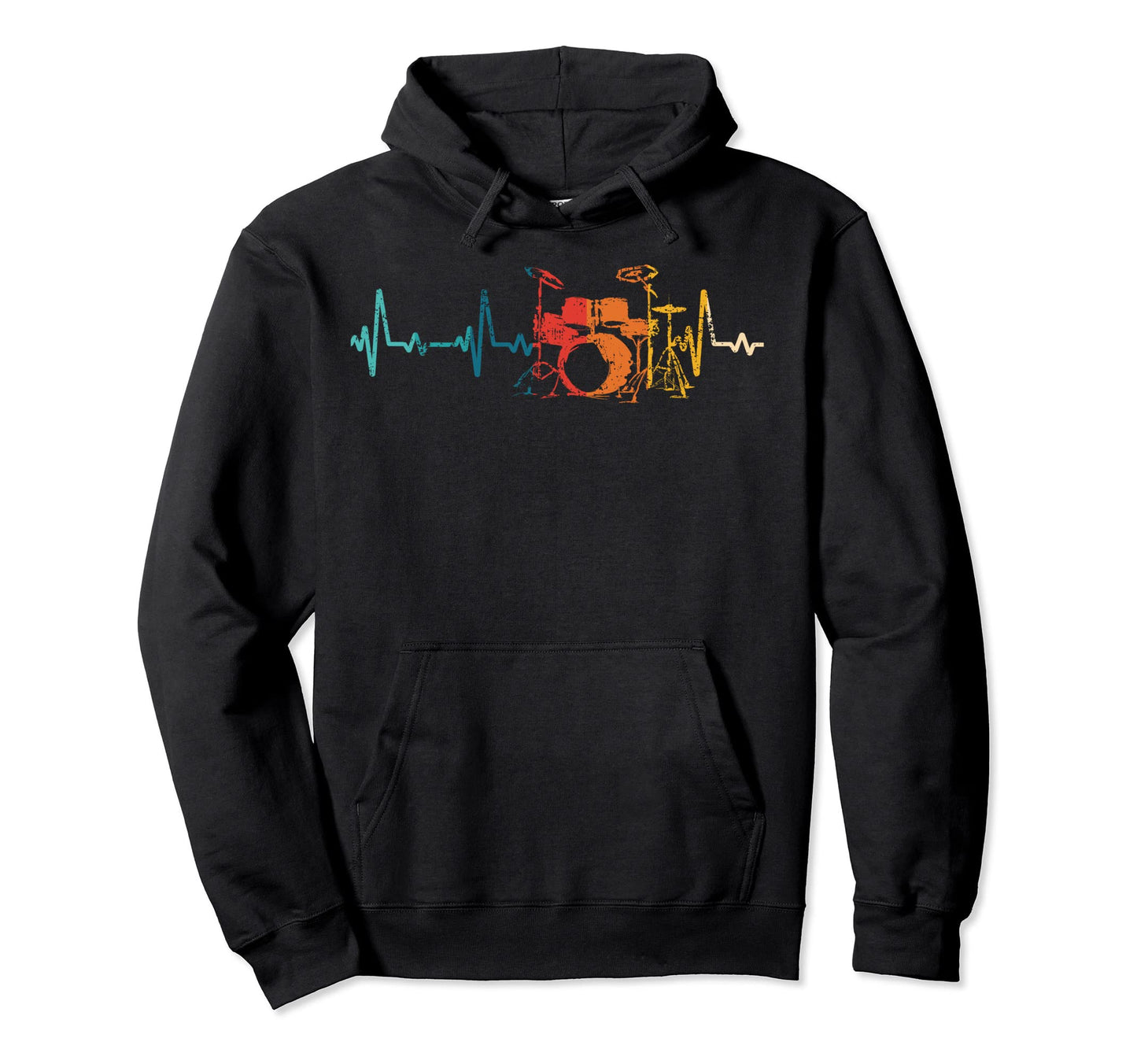 Drum Heartbeat Drummers Drum Sticks Hoodie - Streetwear Style Men Women - T-Shirt, Sweatshirt, Hoodie