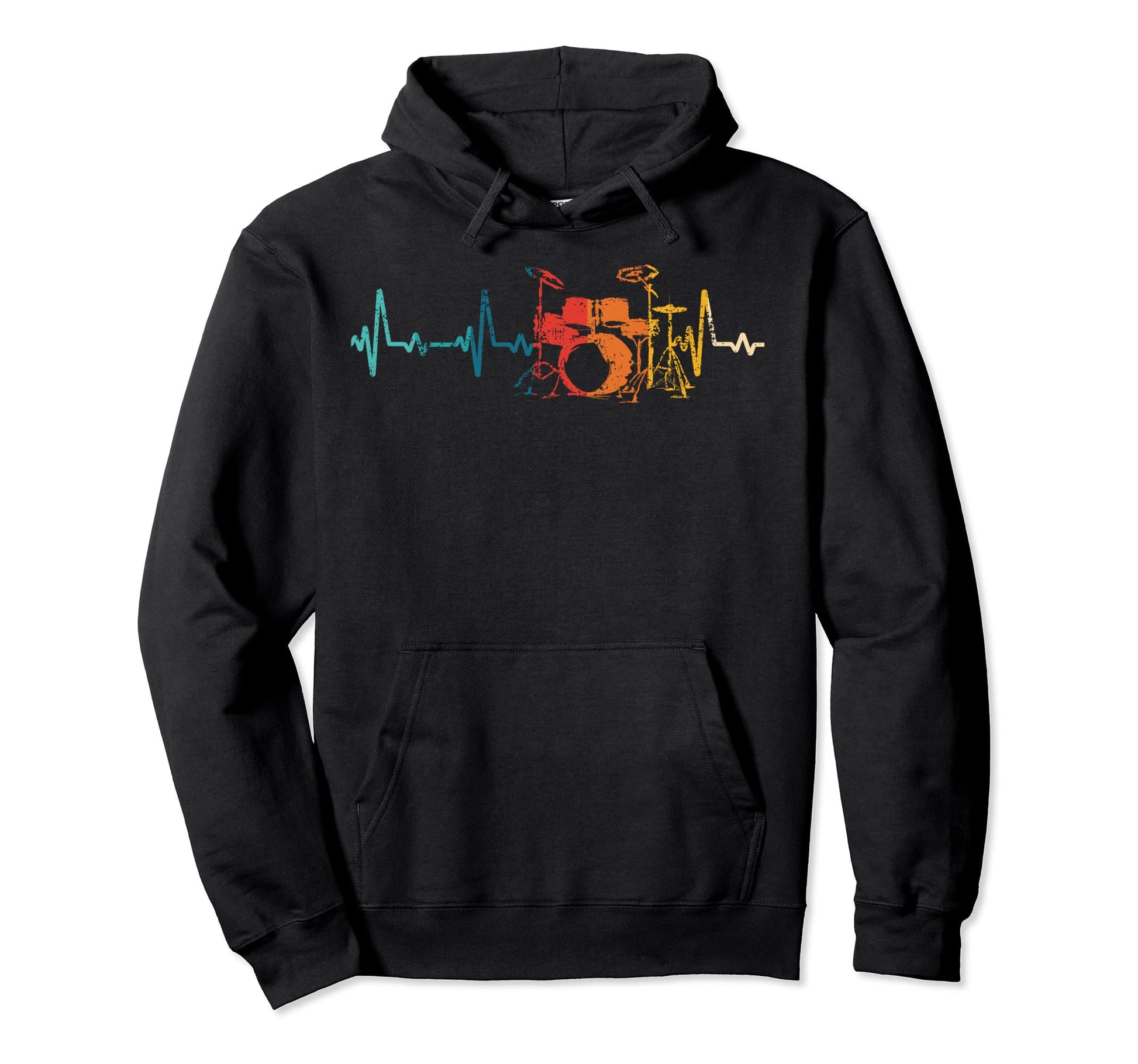 Drum Heartbeat Drummers Drum Sticks Hoodie - Streetwear Style Men Women - T-Shirt, Sweatshirt, Hoodie