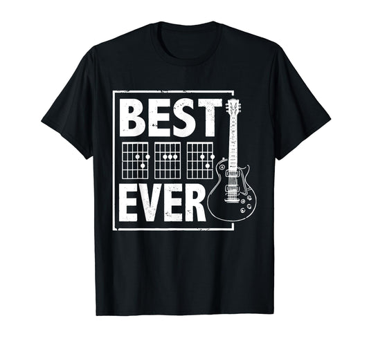 Best Dad Ever Musician Guitar Music T-Shirt - Minimalist Print for Adults - T-Shirt, Sweatshirt, Hoodie