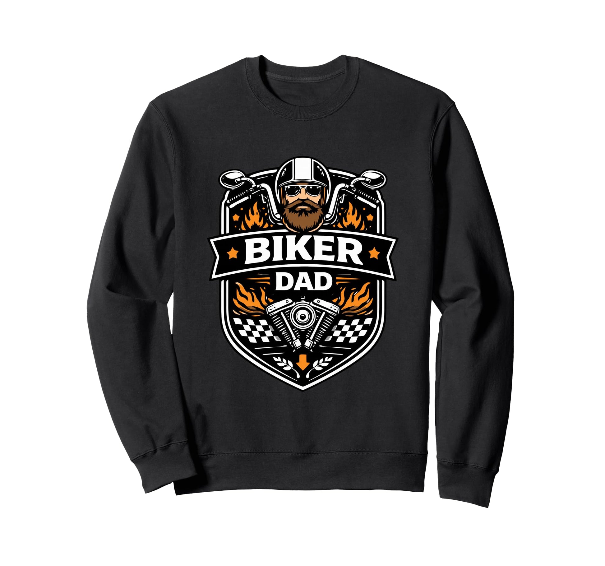 Biker Dad Motorcycle Lifestyle Sweatshirt - Graphic Print for Adults - T-Shirt, Sweatshirt, Hoodie
