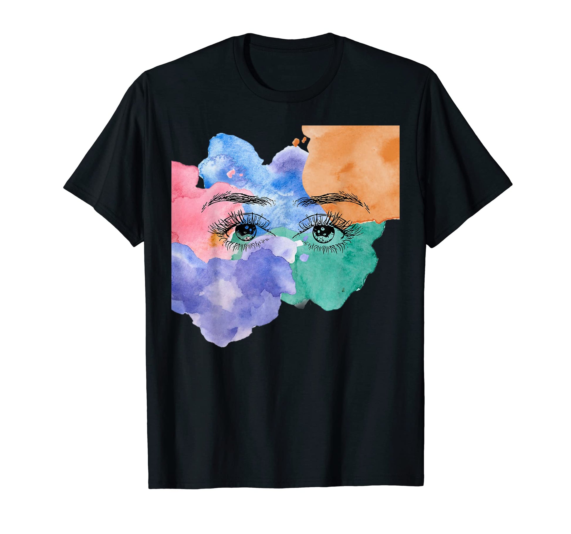 Watercolor Eyes Lyric Love Song Paint T-Shirt - Custom Art Print Unisex - T-Shirt, Sweatshirt, Hoodie