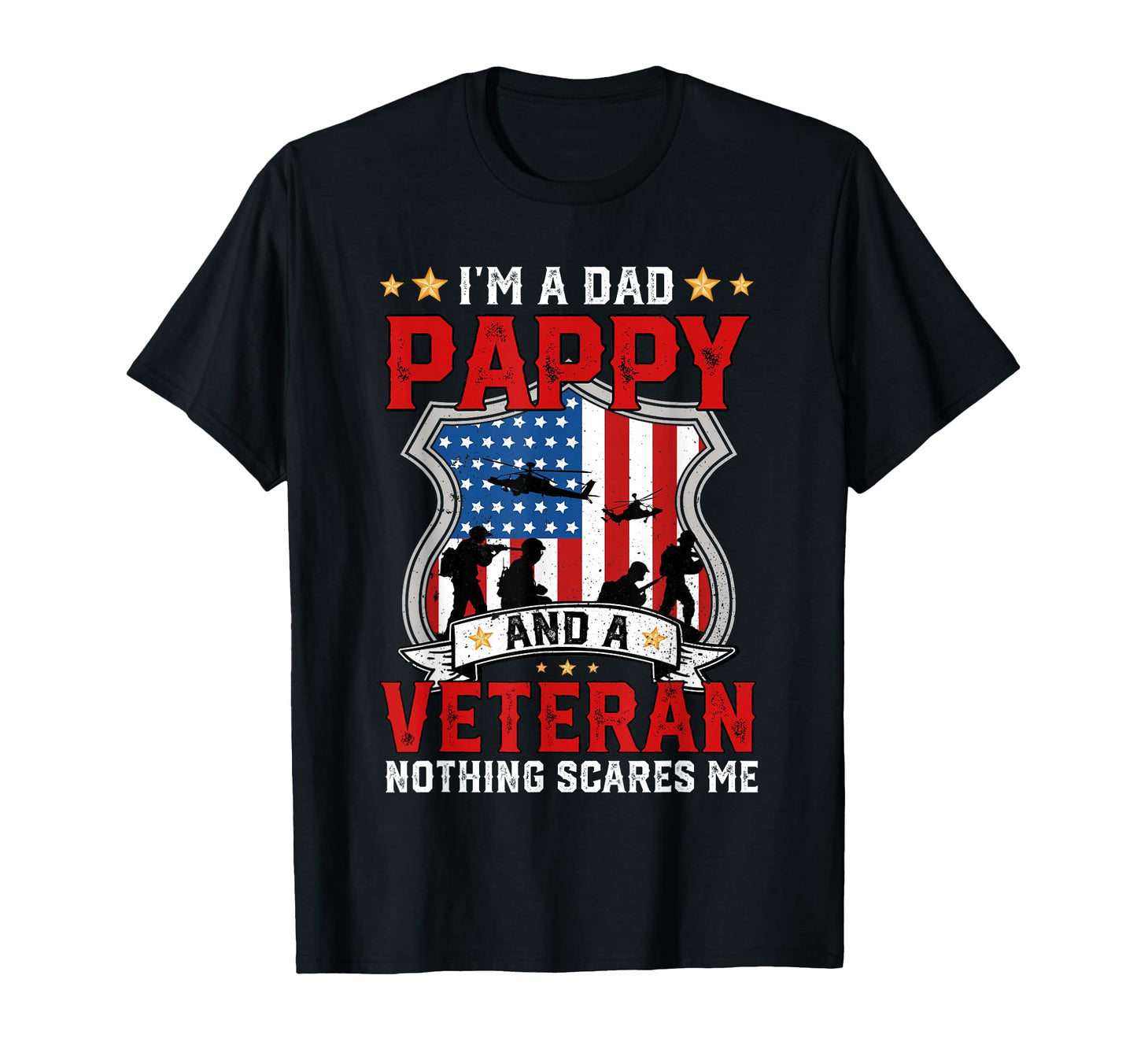 Fathers Day Dad Pappy Veteran T-Shirt - Aesthetic Graphic for Adults - T-Shirt, Sweatshirt, Hoodie