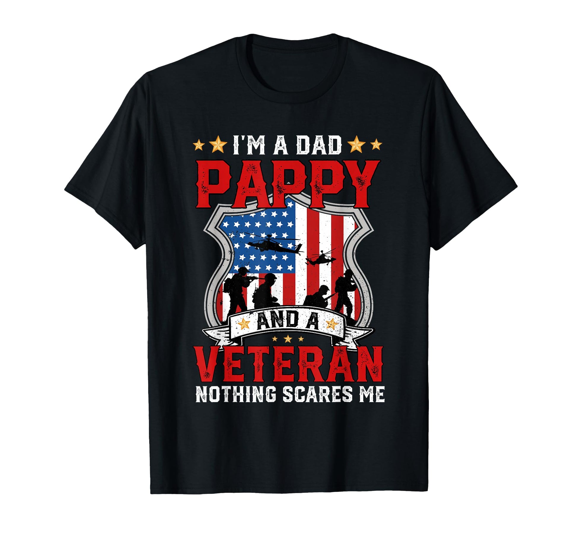 Fathers Day Dad Pappy Veteran T-Shirt - Aesthetic Graphic for Adults - T-Shirt, Sweatshirt, Hoodie