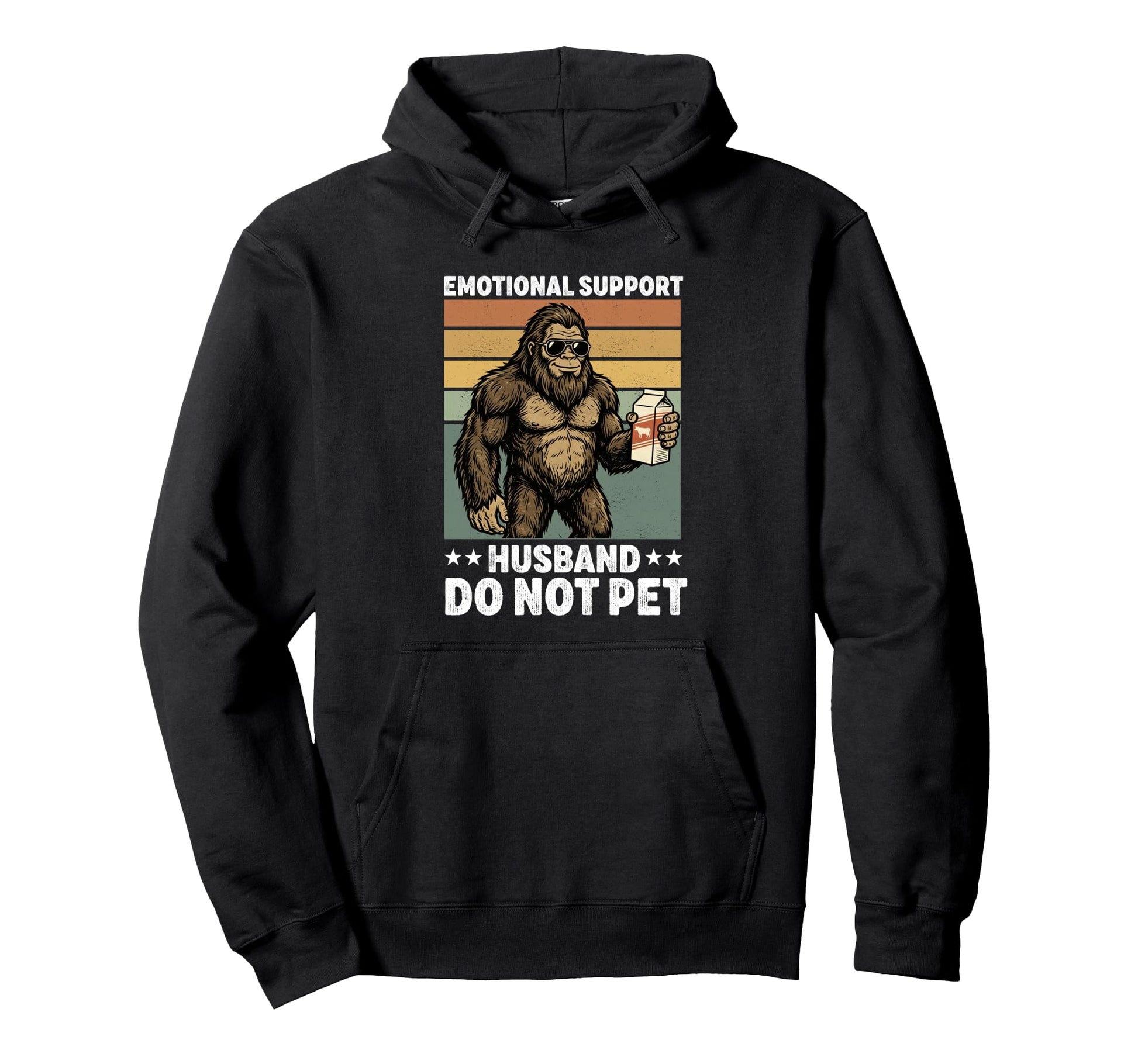 Emotional Support Husband Do Not Pet Hoodie - Minimalist Print for Adults - T-Shirt, Sweatshirt, Hoodie