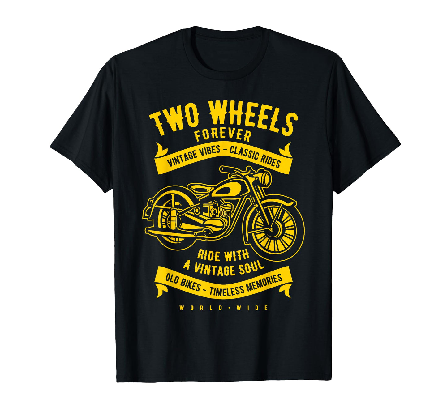 Two Wheels Forever Motorcycle T-Shirt - Trendy Graphic for Adults - T-Shirt, Sweatshirt, Hoodie