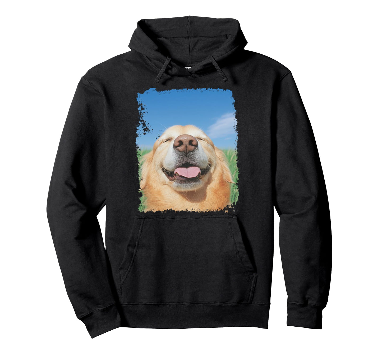 Pop Art Happy Golden Retriever Hoodie - Trendy Graphic Unisex - T-Shirt, Sweatshirt, Hoodie