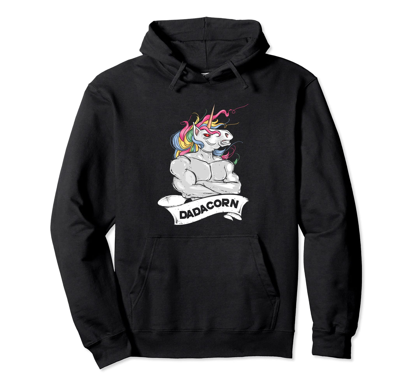Dadacorn Unicorn Dad Father Hoodie - Custom Art Print for Adults - T-Shirt, Sweatshirt, Hoodie