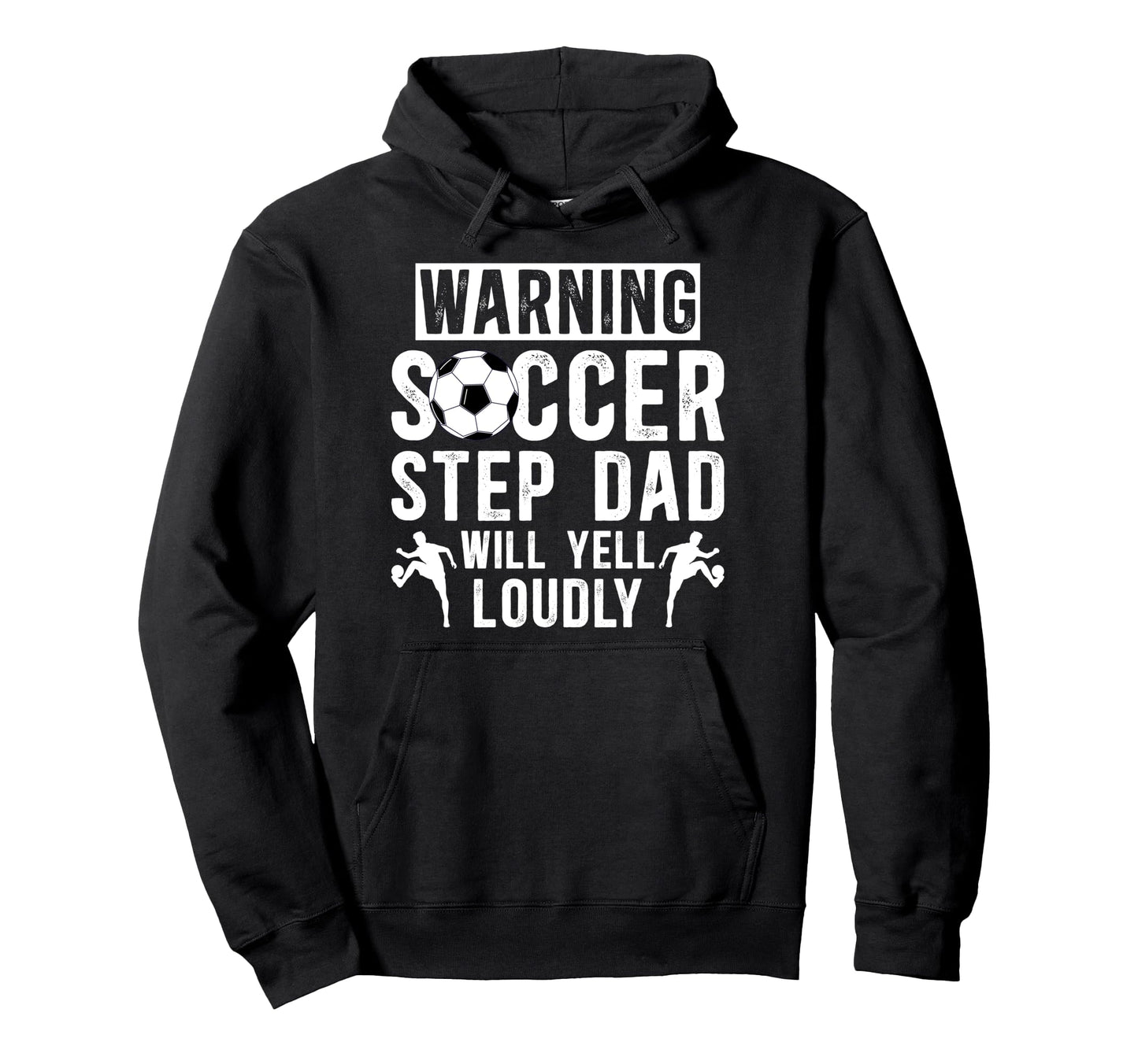 Funny Soccer Step Dad Soccer Player Hoodie - Minimalist Print Men Women - T-Shirt, Sweatshirt, Hoodie