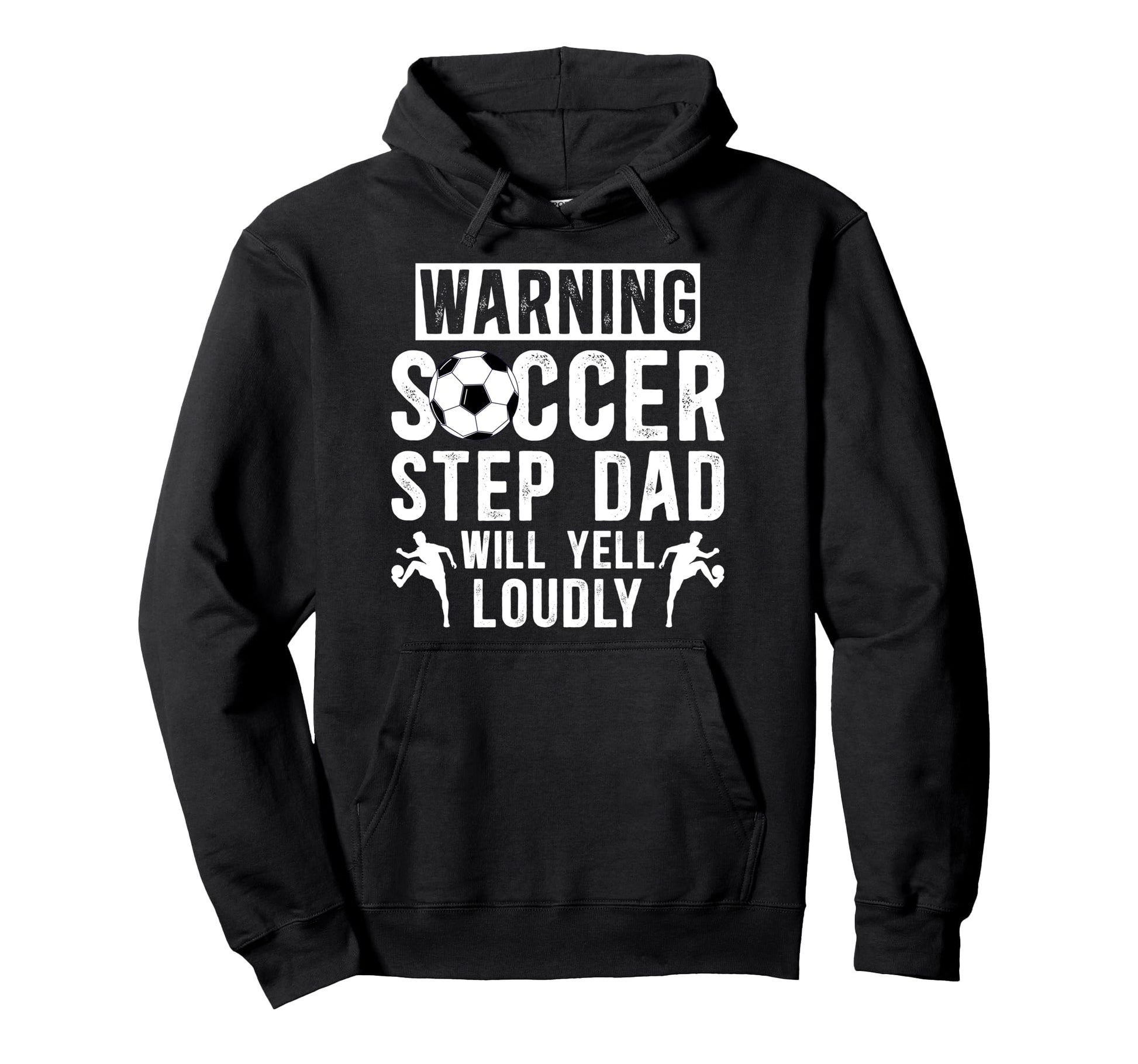 Funny Soccer Step Dad Soccer Player Hoodie - Minimalist Print Men Women - T-Shirt, Sweatshirt, Hoodie