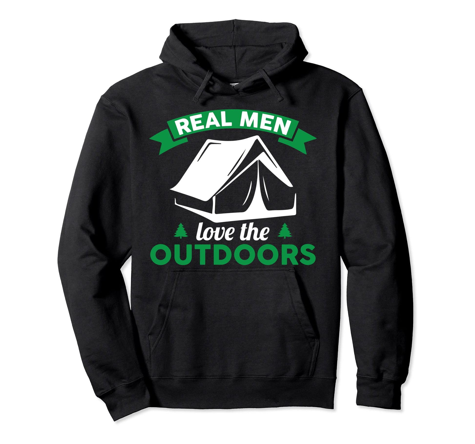 Camping Shirts Real Love Outdoors Tent Hoodie - Graphic Print Men Women - T-Shirt, Sweatshirt, Hoodie