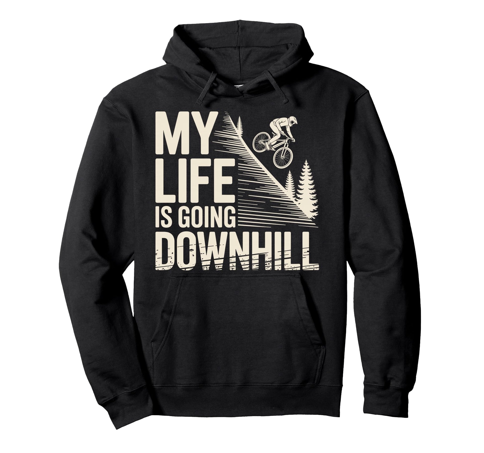 Downhill Mountain Bike Art Mtb Hoodie - Aesthetic Graphic for Adults - T-Shirt, Sweatshirt, Hoodie