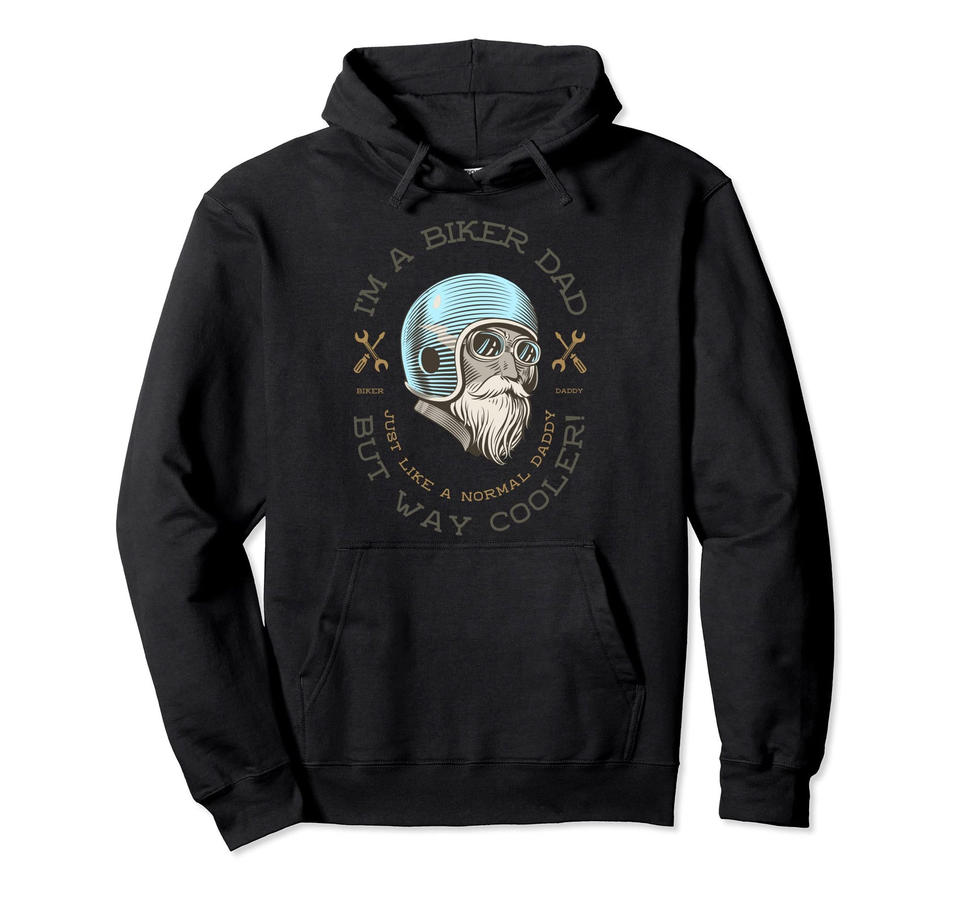 Im Biker Dad Just Like Normal Daddy Hoodie - Custom Art Print Men Women - T-Shirt, Sweatshirt, Hoodie