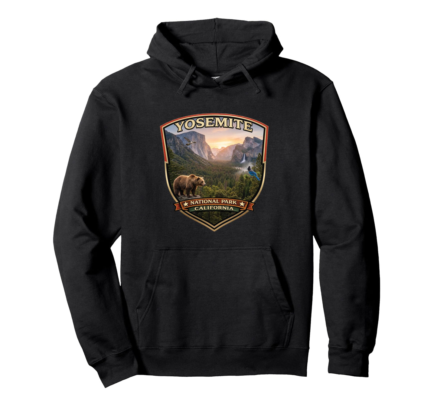 Yosemite National Park California Novelty Hoodie - Minimalist Print Unisex - T-Shirt, Sweatshirt, Hoodie