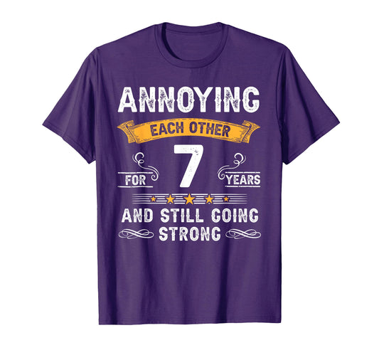 Annoying Each Other 7 Years 7Th T-Shirt - Minimalist Print Men Women - T-Shirt, Sweatshirt, Hoodie