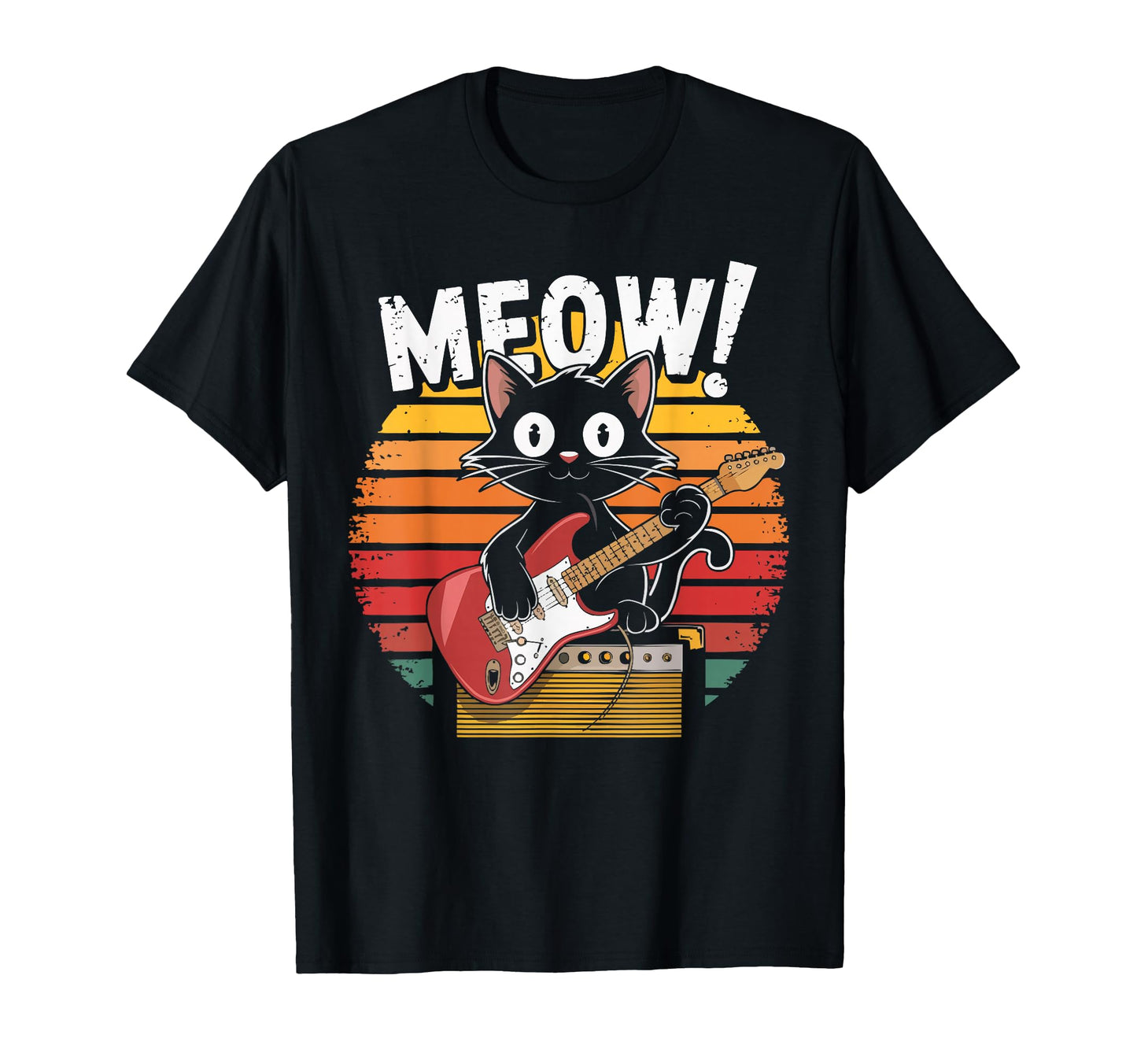 Cat Owner Guitar Player Guitarist T-Shirt - Minimalist Print for Adults - T-Shirt, Sweatshirt, Hoodie