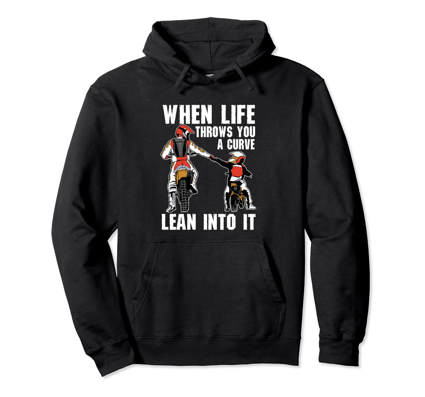 Motorcycle Biker When Life Throws You Curve Hoodie - Trendy Graphic Unisex - T-Shirt, Sweatshirt, Hoodie