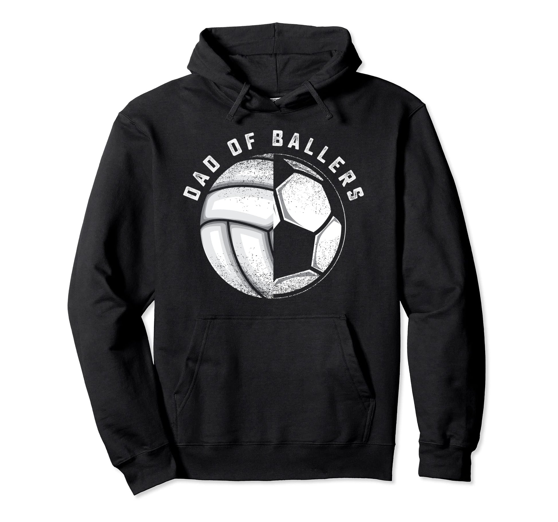Dad Ballers Funny Volleyball Soccer Gift Hoodie - Trendy Graphic Unisex - T-Shirt, Sweatshirt, Hoodie