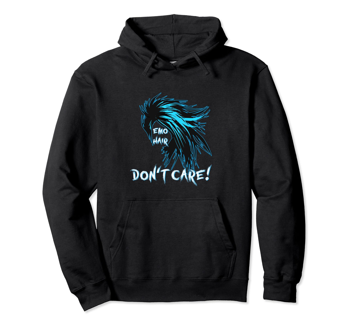 1990S 2000S Pop Emo Hair Dont Care Hoodie - Custom Art Print Unisex - T-Shirt, Sweatshirt, Hoodie