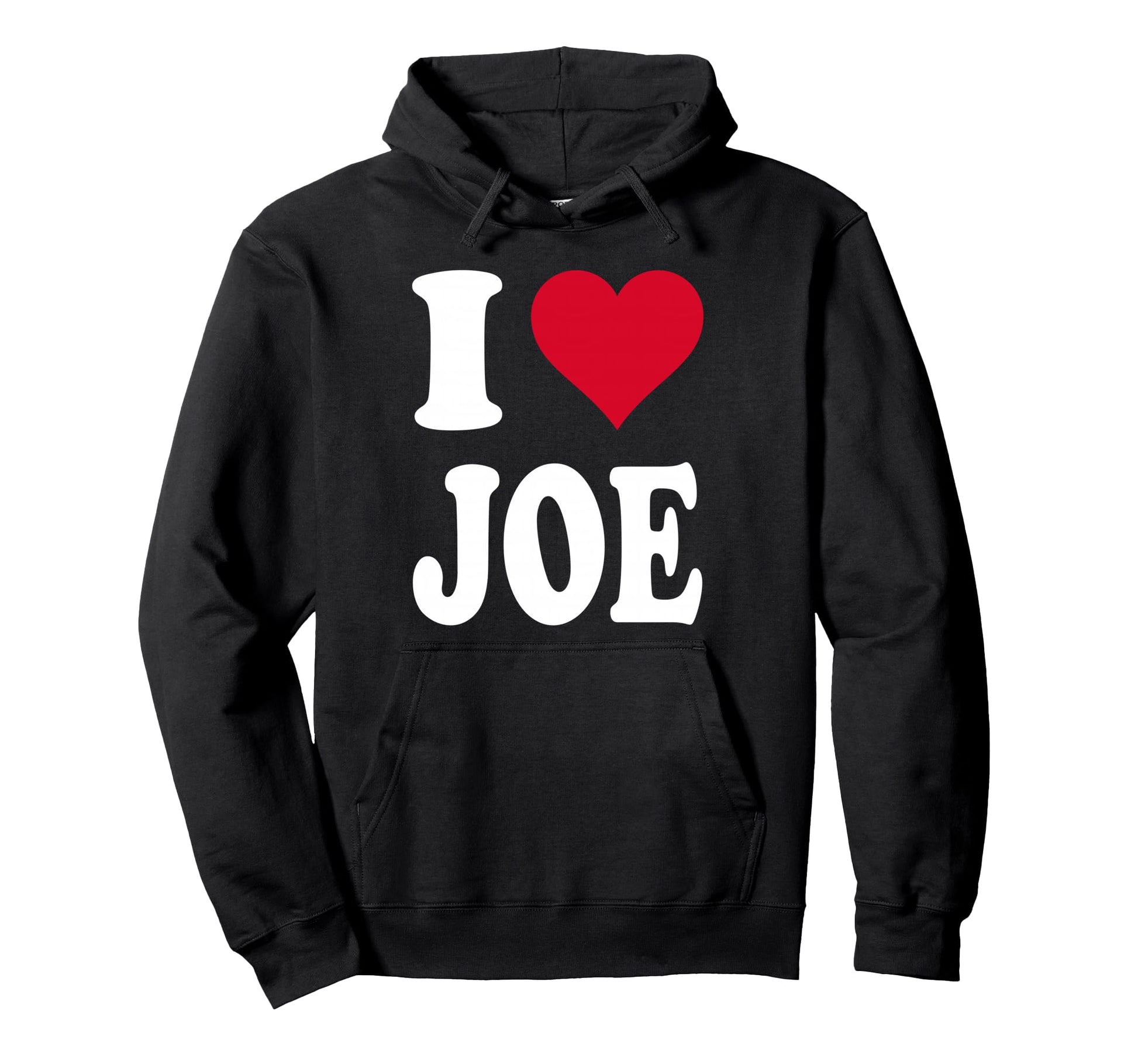 Red Heart I Love Joe Hoodie - Streetwear Style Unisex - T-Shirt, Sweatshirt, Hoodie
