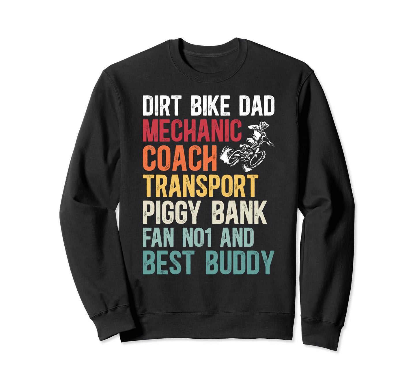 Dirt Bike Dad Definition Dad Dirt Sweatshirt - Graphic Print for Adults - T-Shirt, Sweatshirt, Hoodie