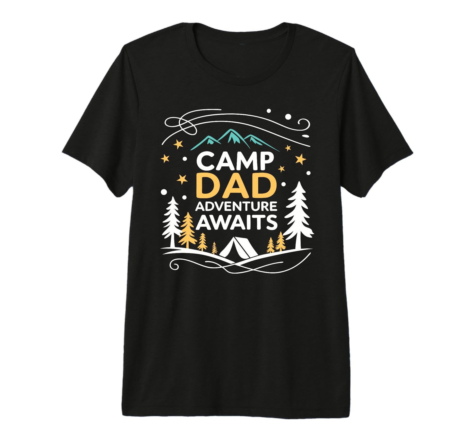 Mens Camping Dad Camp Dad Fathers Day T-Shirt - Graphic Print Men Women - T-Shirt, Sweatshirt, Hoodie