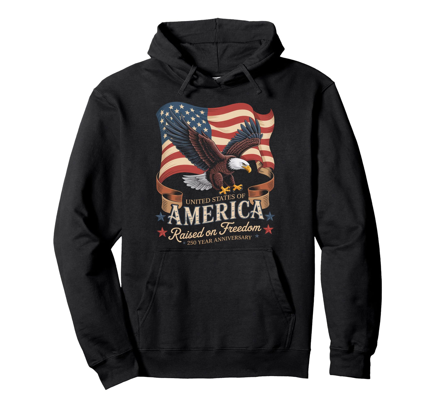 250Th Anniversary America 1776 American Hoodie - Fun Novelty Design Unisex - T-Shirt, Sweatshirt, Hoodie