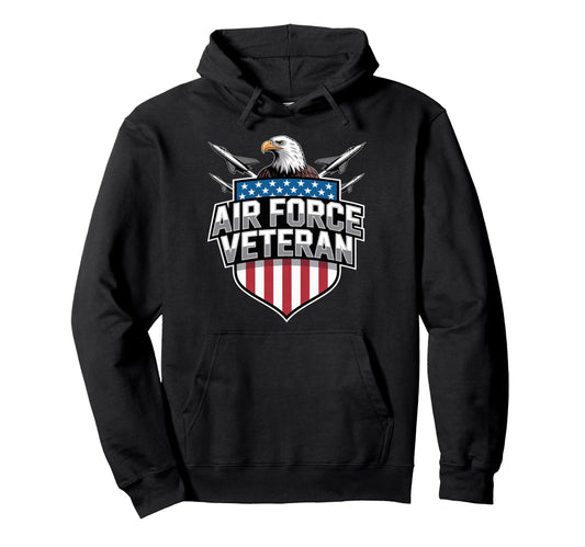 Air Force Veteran Us American Flag Hoodie - Aesthetic Graphic for Adults - T-Shirt, Sweatshirt, Hoodie