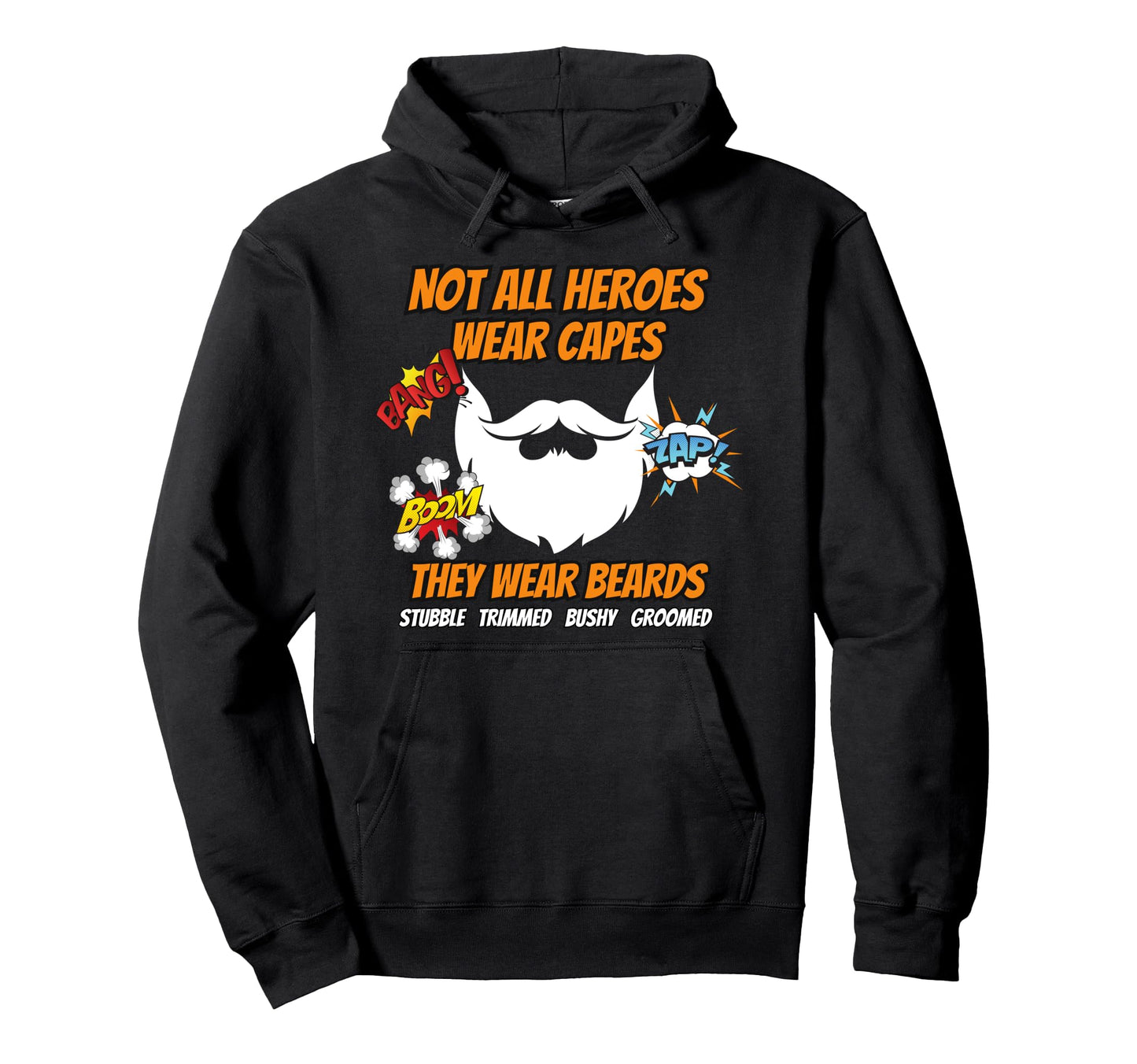 Bearded Sexy Chubby Bearded Super Hero Hoodie - Minimalist Print Unisex - T-Shirt, Sweatshirt, Hoodie