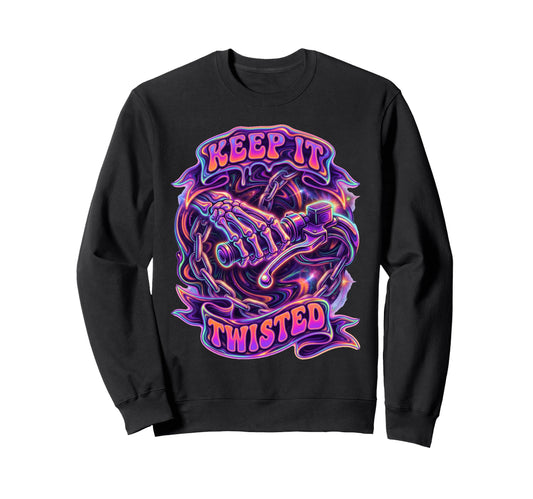 Biker Dad Gift Keep It Twisted Sweatshirt - Graphic Print for Adults - T-Shirt, Sweatshirt, Hoodie