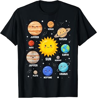 Solar Planet System Space Planets Astronomy Space T-Shirt Unisex T-shirt, Sweatshirt, Hoodie, Long Sleeve Tee - T-Shirt, Sweatshirt, Hoodie