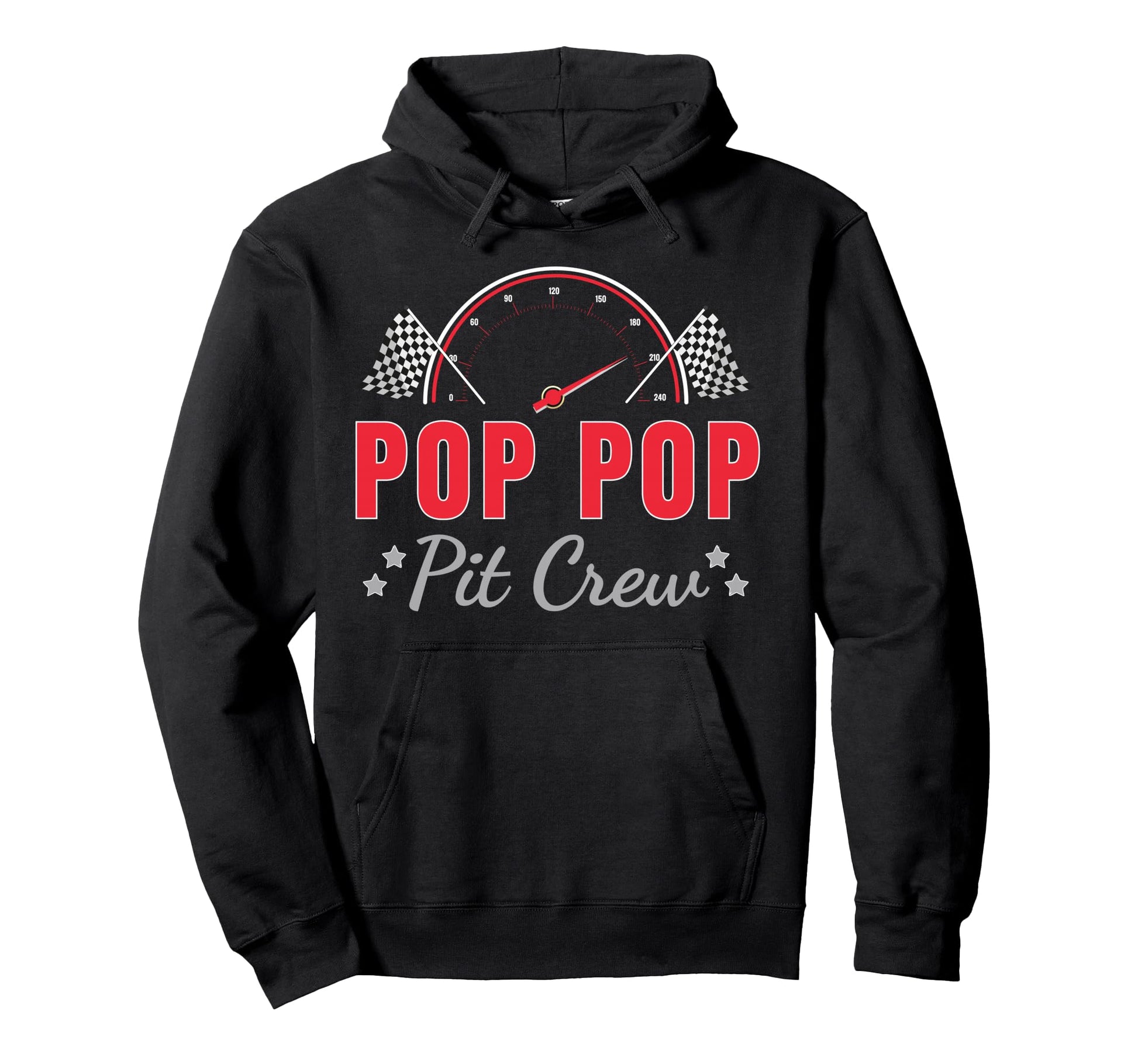 Pop Pop Pit Crew Race Car Driver Birthday Hoodie - Novelty Apparel Unisex - T-Shirt, Sweatshirt, Hoodie