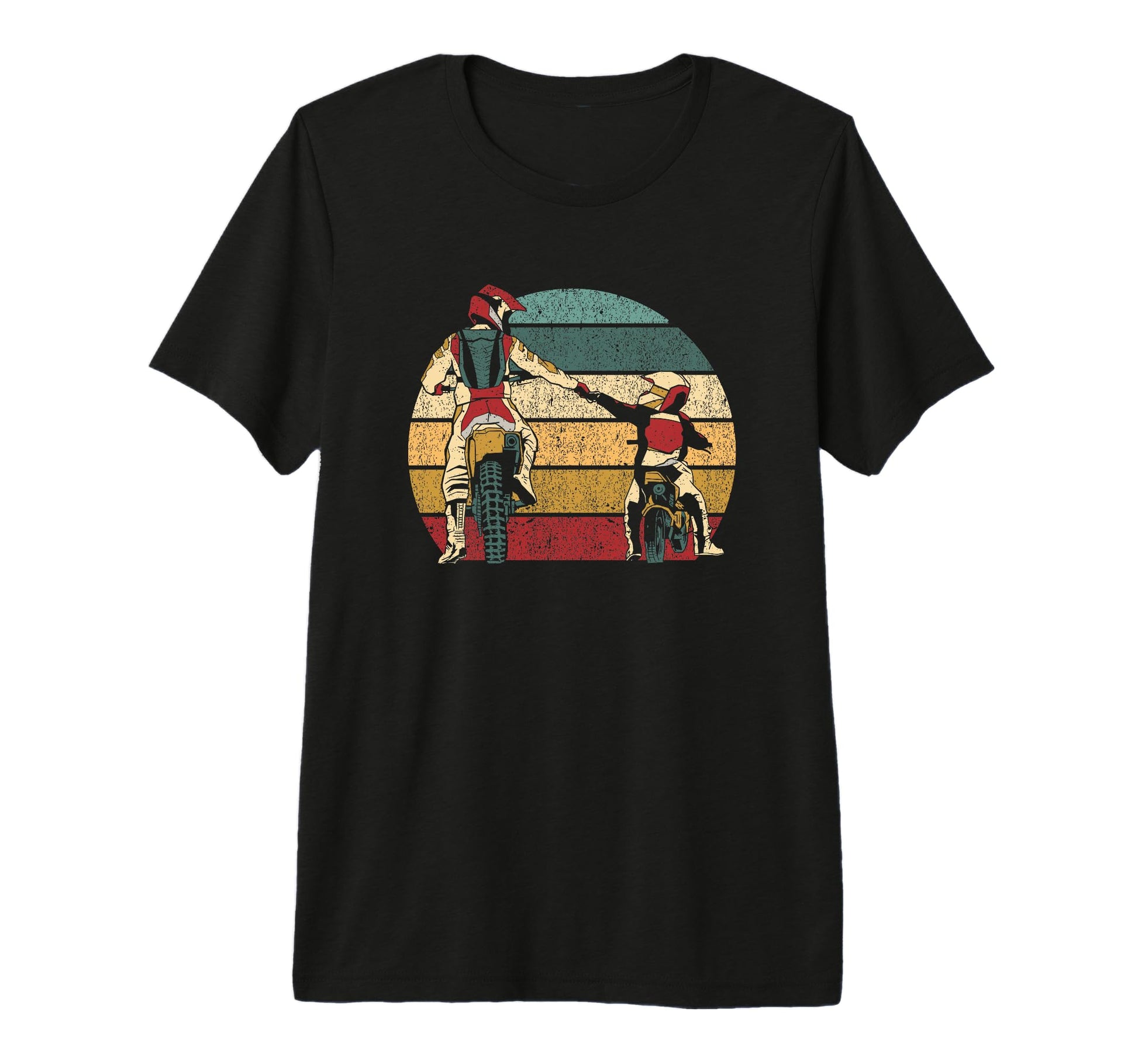 Dad Dirt Bike Rider Motocross Father Son T-Shirt - Graphic Print Men Women - T-Shirt, Sweatshirt, Hoodie