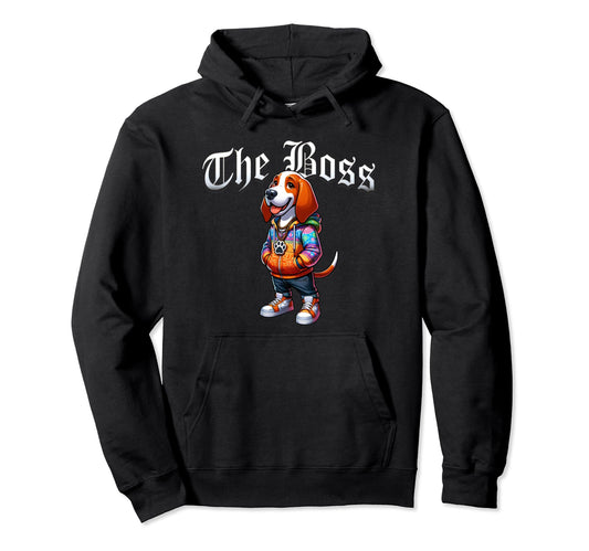 Bracco Italiano Dog Boss Jacket Hoodie - Custom Art Print for Adults - T-Shirt, Sweatshirt, Hoodie