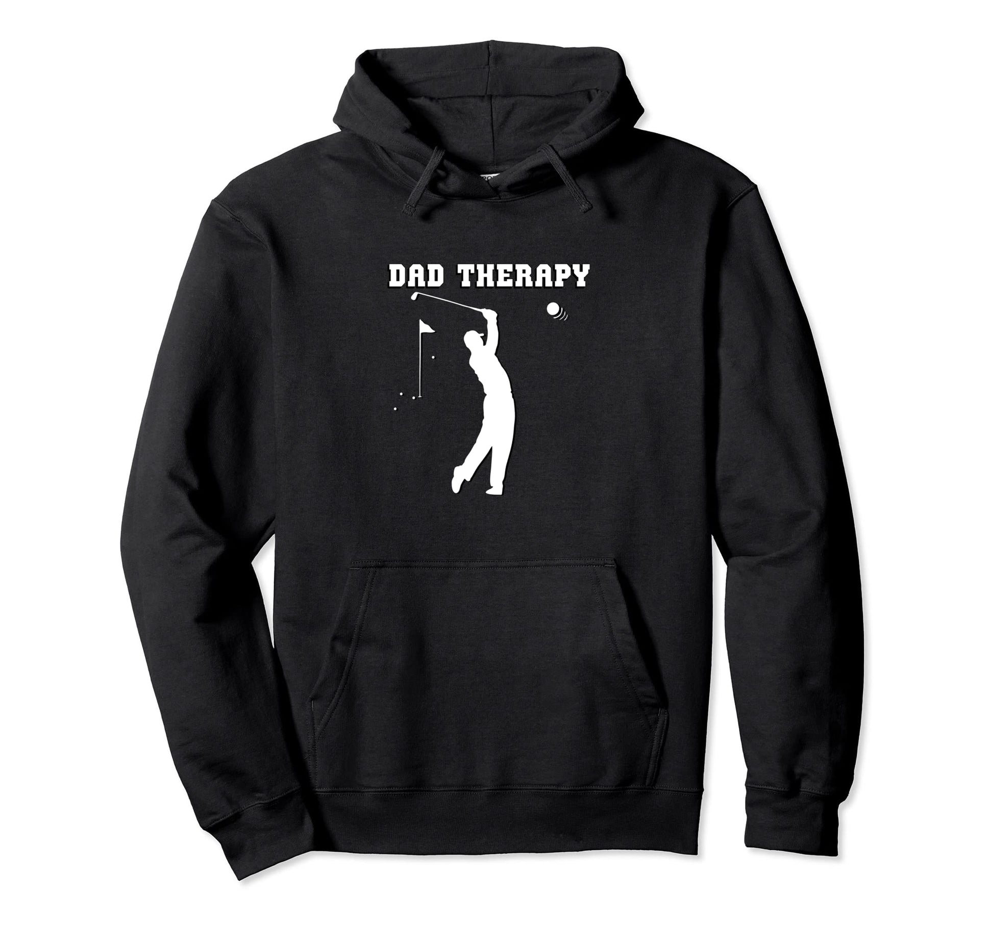 Golf Tees Dad Therapy Funny Golfer Hoodie - Custom Art Print Men Women - T-Shirt, Sweatshirt, Hoodie