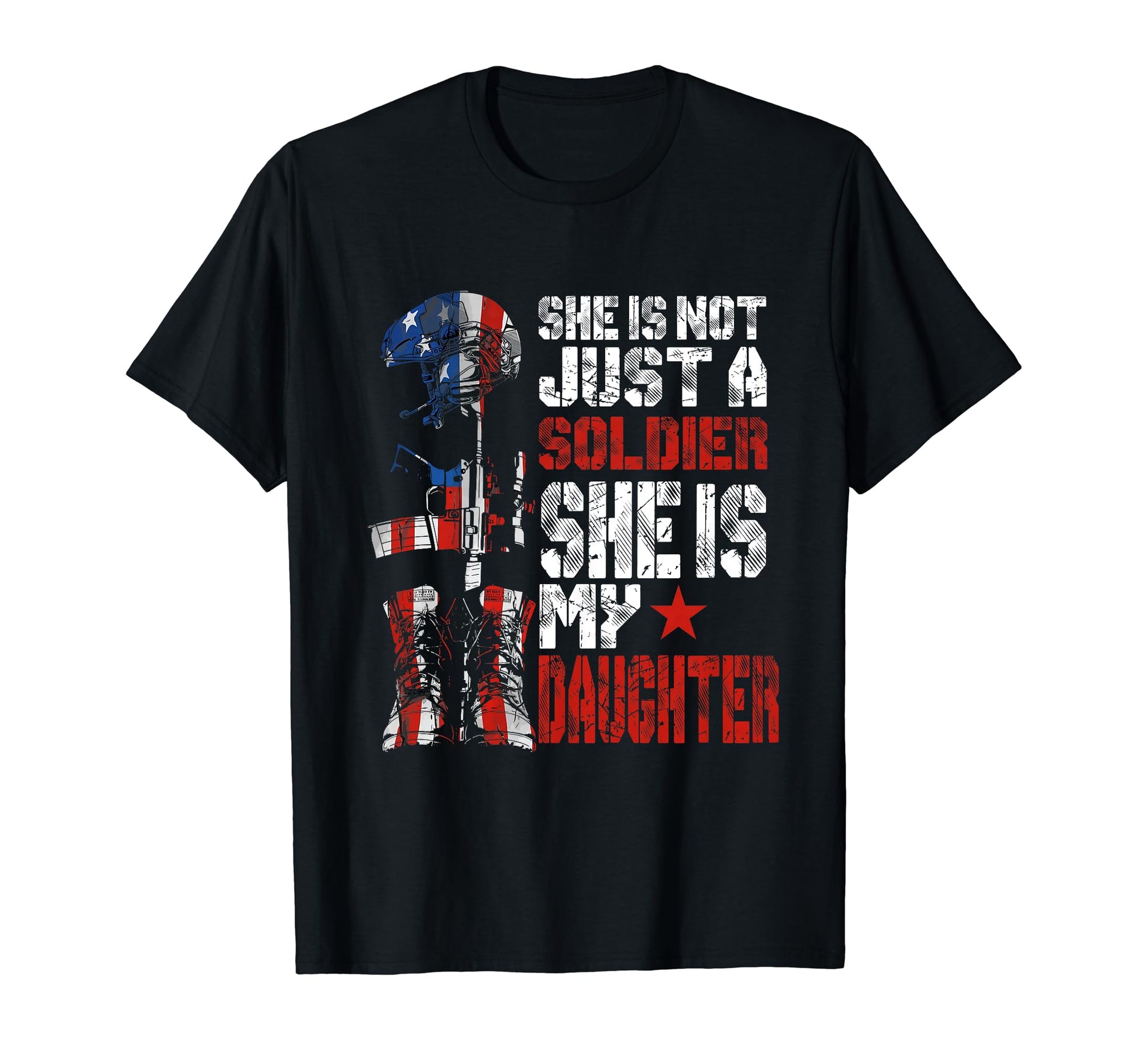 Soldier Daughter Proud Army Dad Mom T-Shirt - Graphic Print Unisex - T-Shirt, Sweatshirt, Hoodie