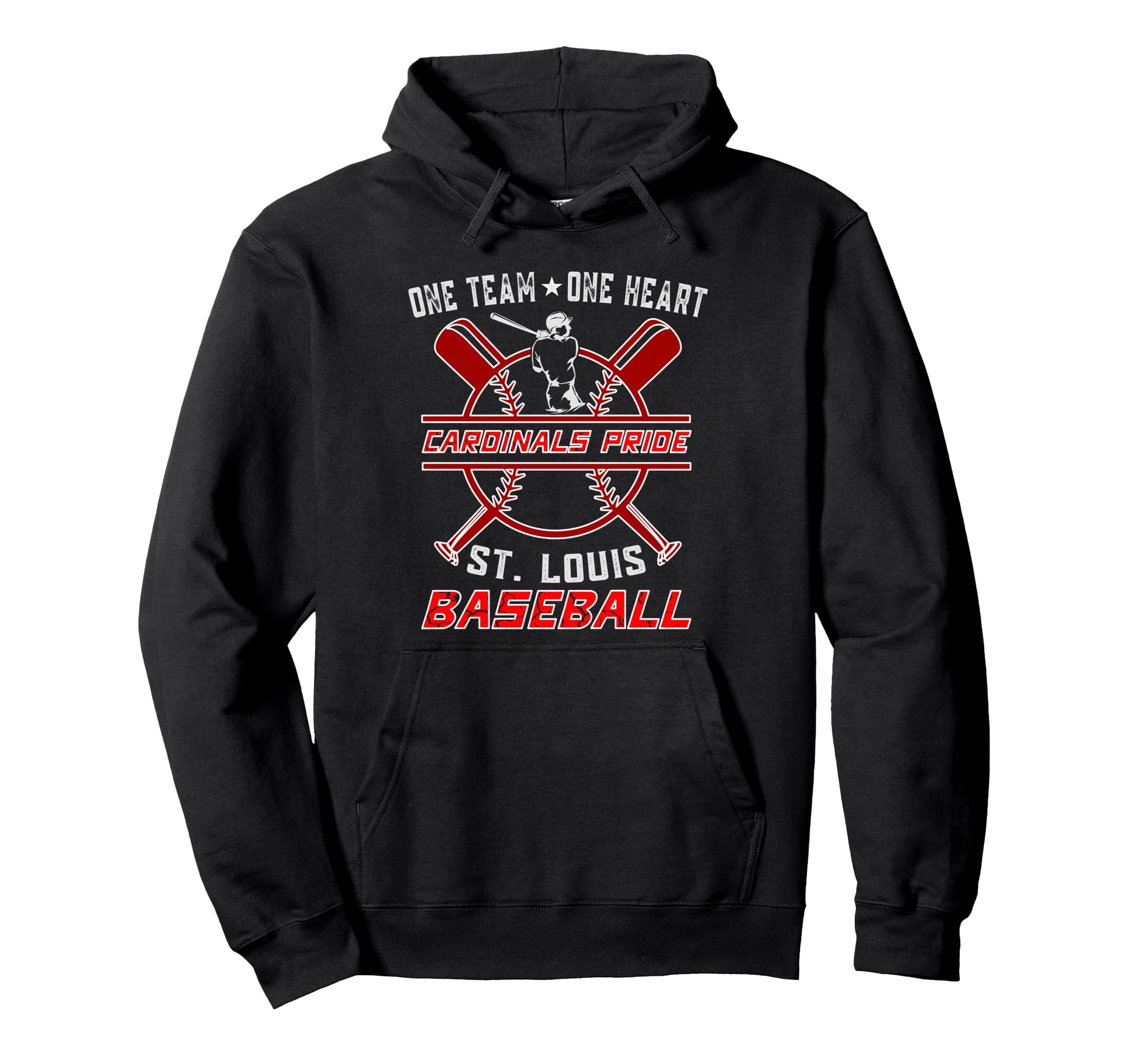 Baseball St Louis One Team One Heart St Hoodie - Novelty Apparel Men Women - T-Shirt, Sweatshirt, Hoodie