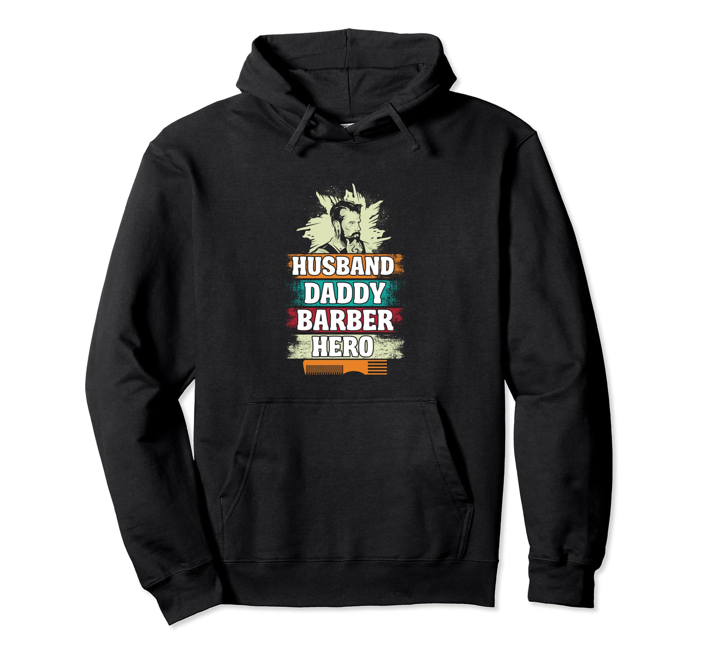 Barber Husband Daddy Hairdresser Dad Hoodie - Minimalist Print Unisex - T-Shirt, Sweatshirt, Hoodie
