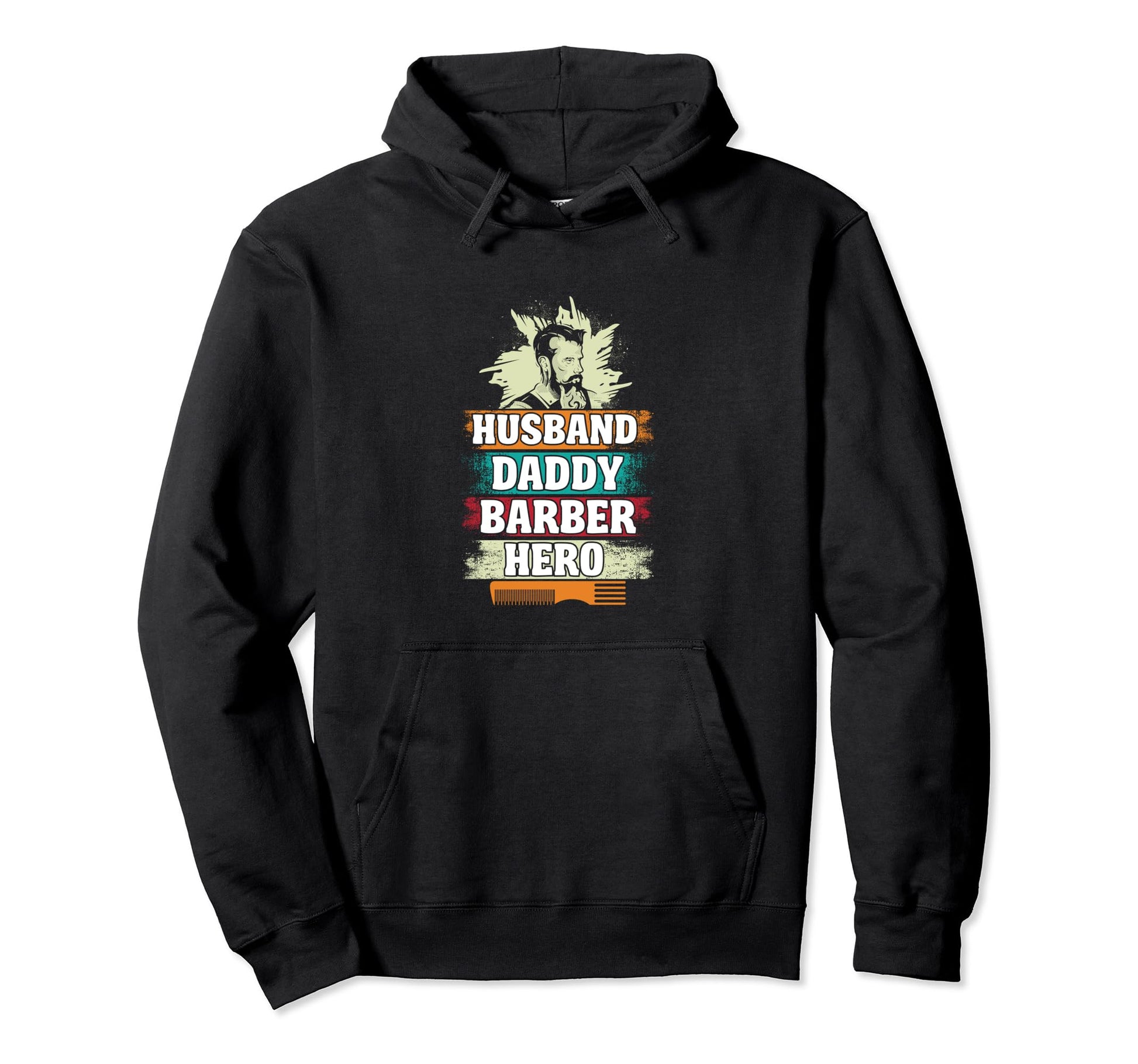 Barber Husband Daddy Hairdresser Dad Hoodie - Minimalist Print Unisex - T-Shirt, Sweatshirt, Hoodie