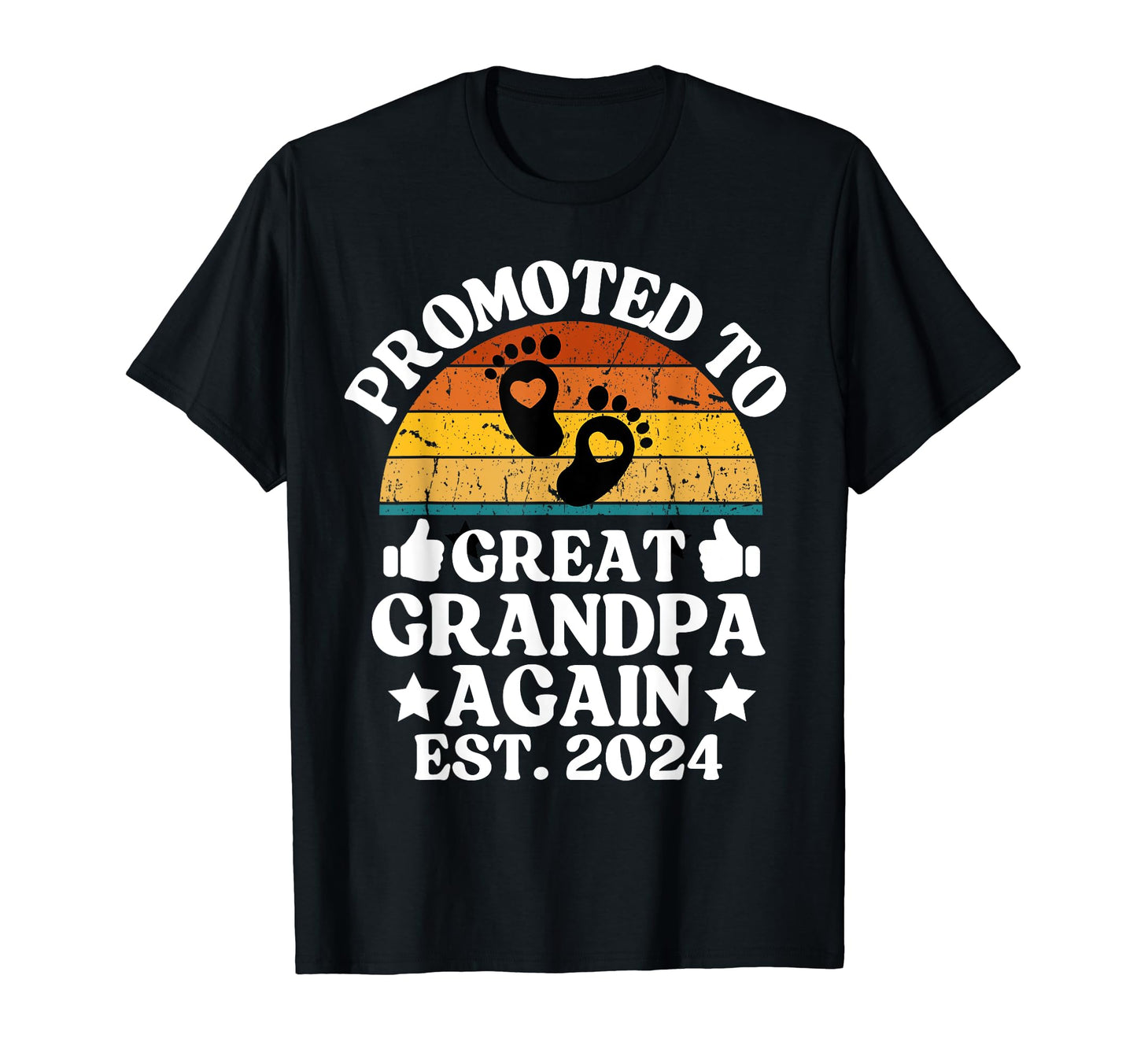 Promoted To Great Grandpa 2024 Soon To T-Shirt - Custom Art Print Unisex - T-Shirt, Sweatshirt, Hoodie
