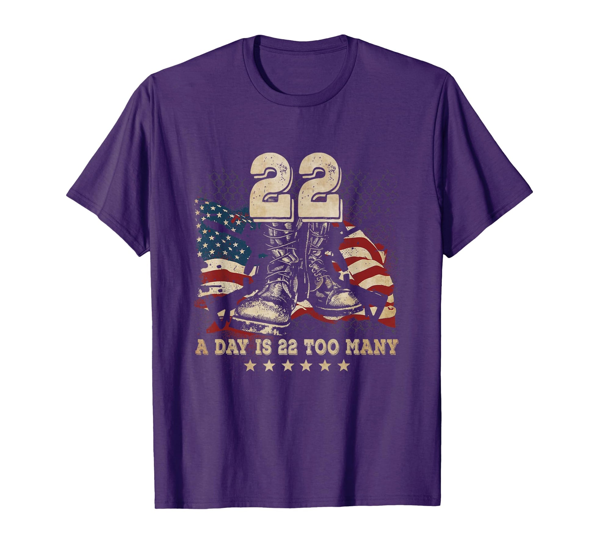 22 Day Is 22 Too Many Veteran Lives T-Shirt - Aesthetic Graphic Unisex - T-Shirt, Sweatshirt, Hoodie